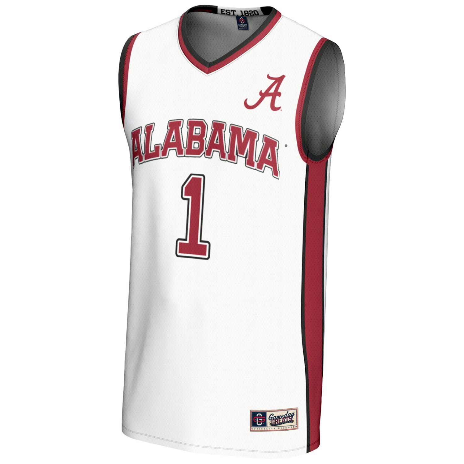 GameDay Greats 1 Alabama Crimson Tide Lightweight Basketball Jersey - view number 2