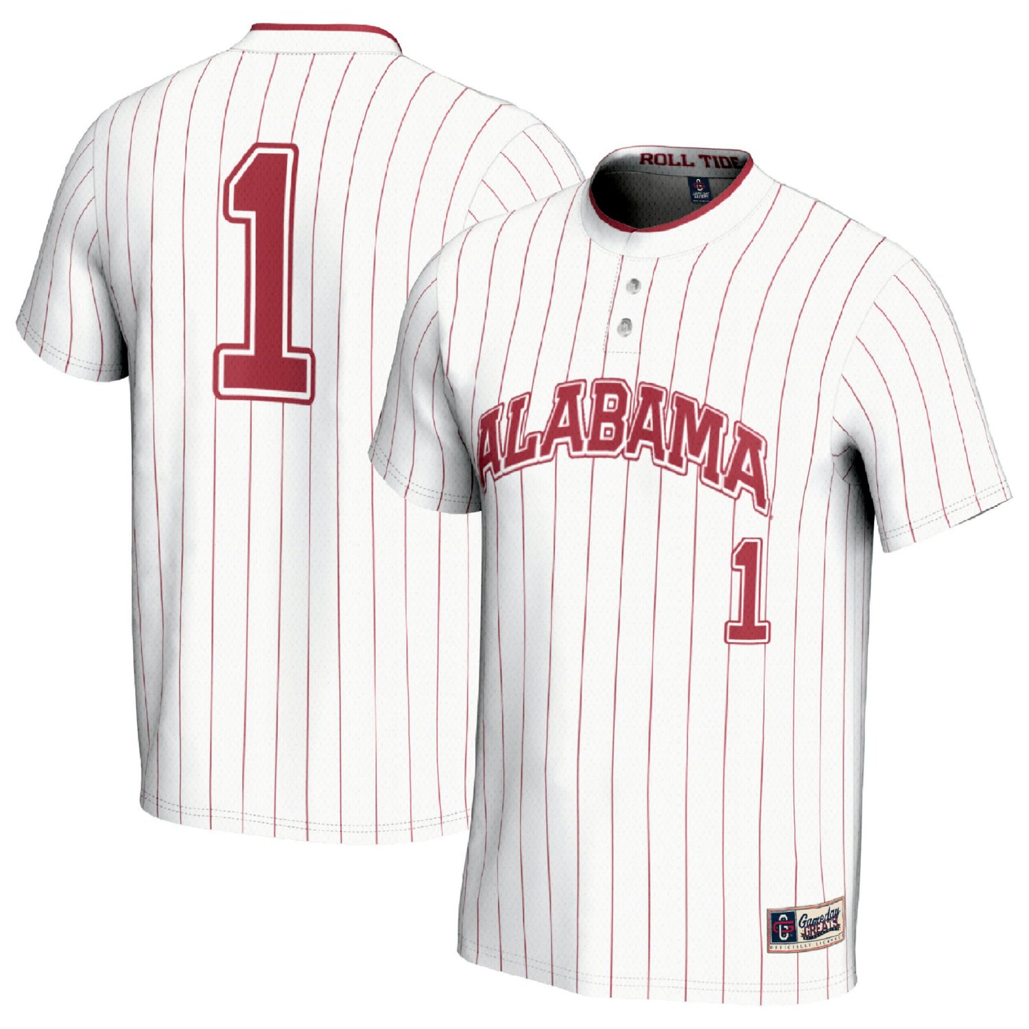 GameDay Greats 1 Alabama Crimson Tide Lightweight Softball Fashion Jersey