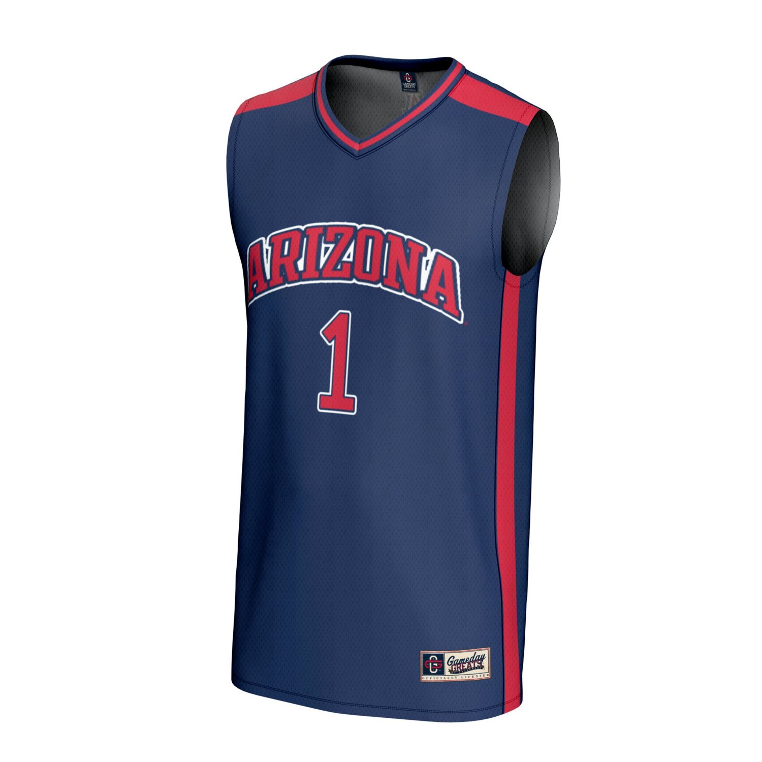 GameDay Greats 1 Arizona Wildcats Lightweight Collegiate Basketball Fashion Jersey - view number 2