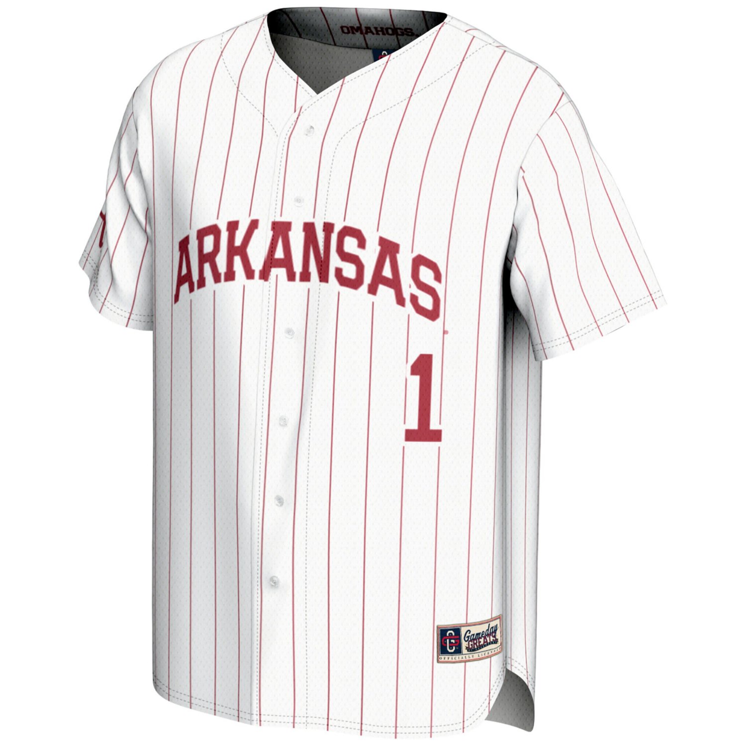 GameDay Greats 1 Arkansas Razorbacks Lightweight Baseball Jersey - view number 2