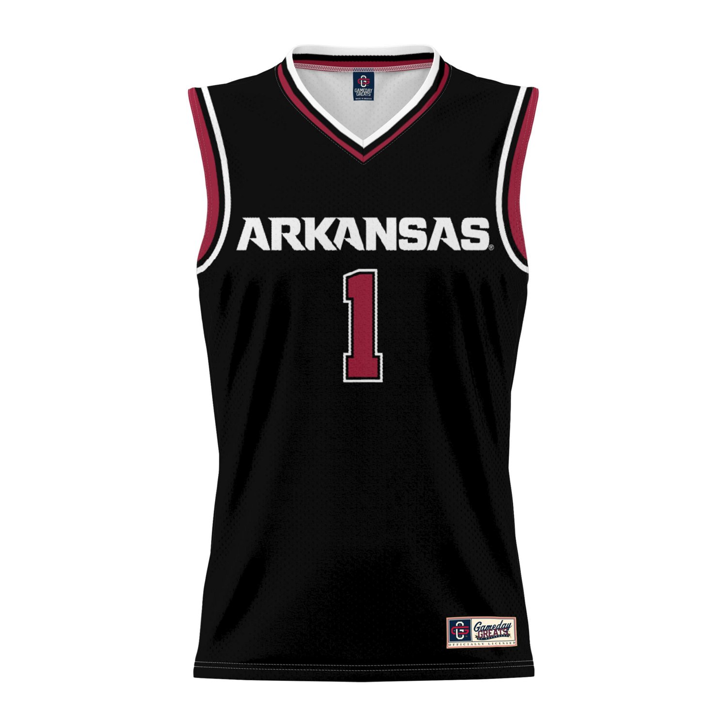 GameDay Greats 1 Arkansas Razorbacks Lightweight Basketball Jersey - view number 2