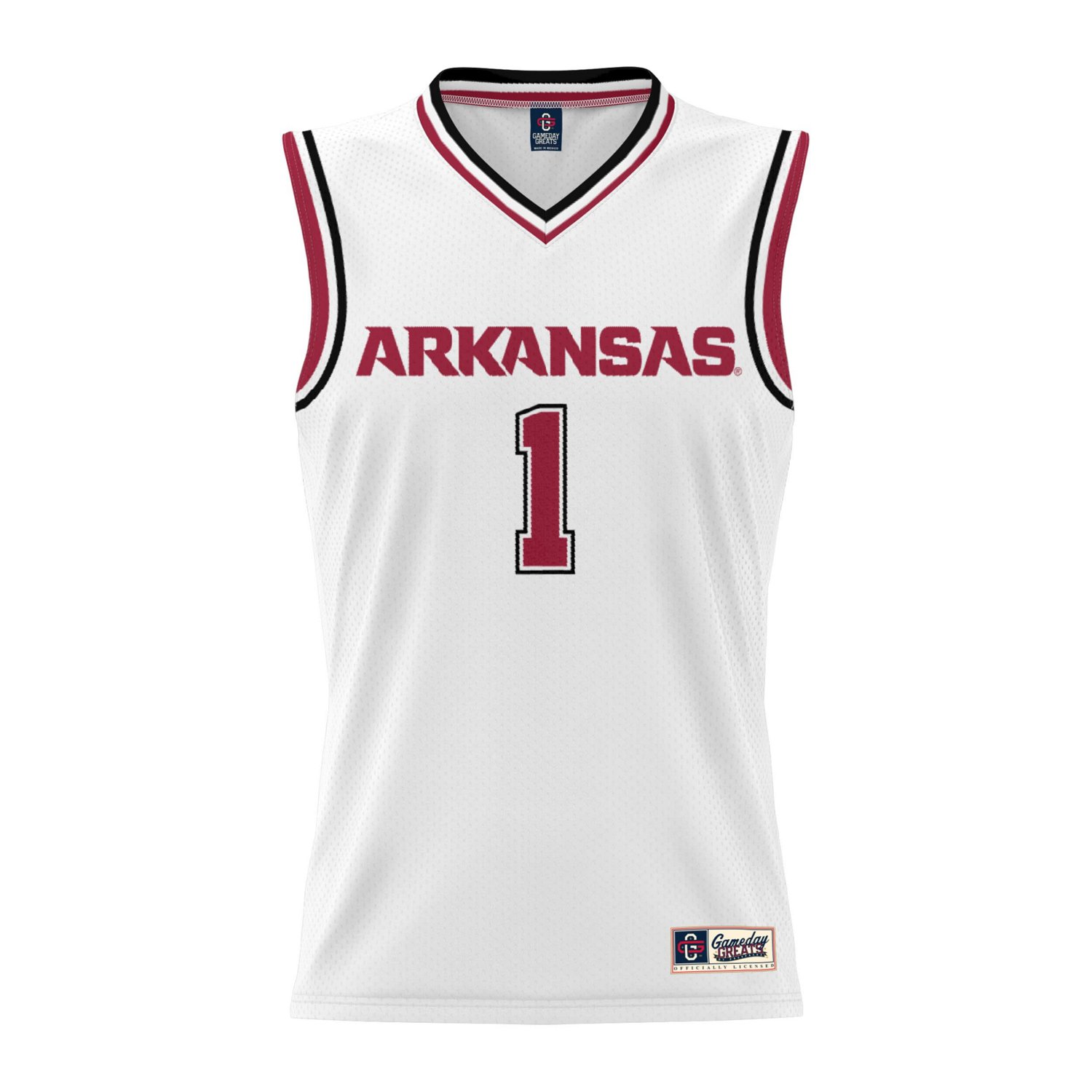 GameDay Greats 1 Arkansas Razorbacks Lightweight Basketball Jersey - view number 2