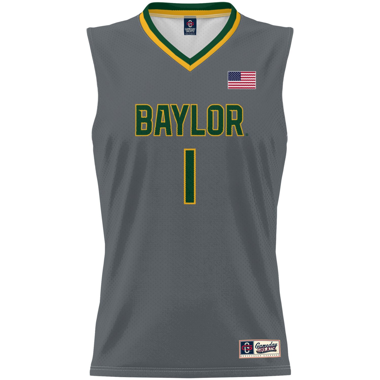 GameDay Greats 1 Baylor Bears Lightweight Basketball Jersey - view number 2
