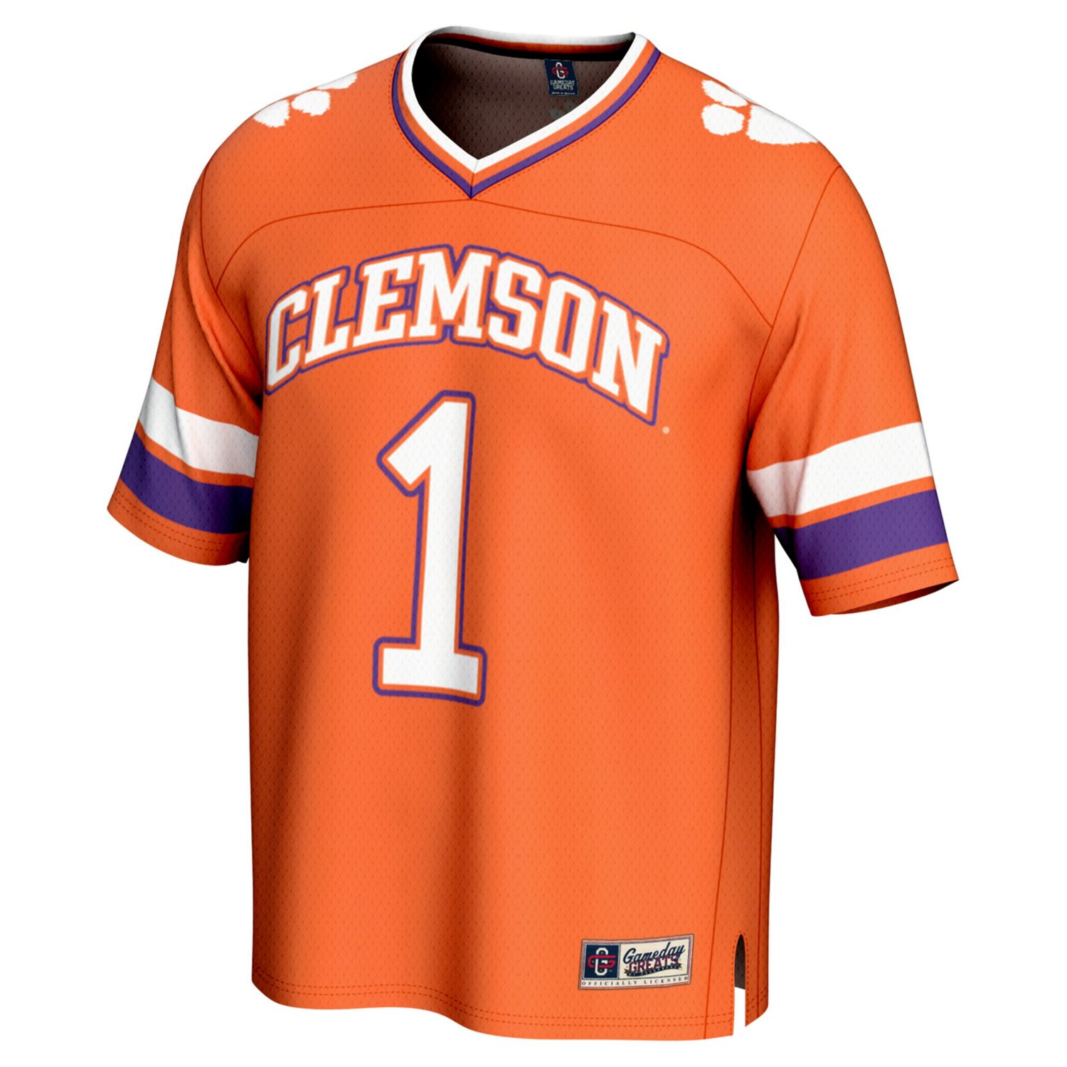 GameDay Greats 1 Clemson Tigers Lightweight Collegiate Football Fashion Jersey - view number 2