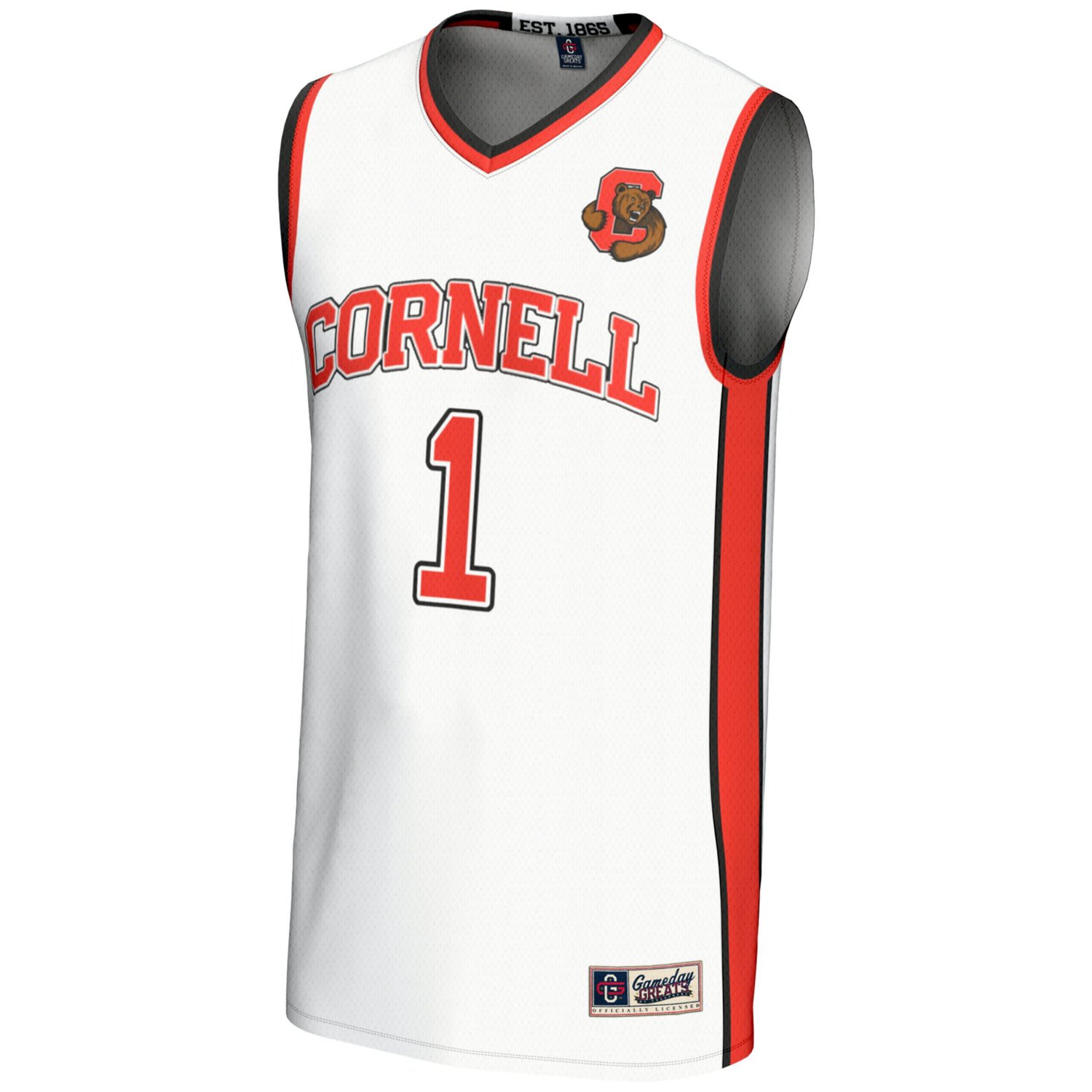 GameDay Greats 1 Cornell Big Red Lightweight Basketball Jersey - view number 2