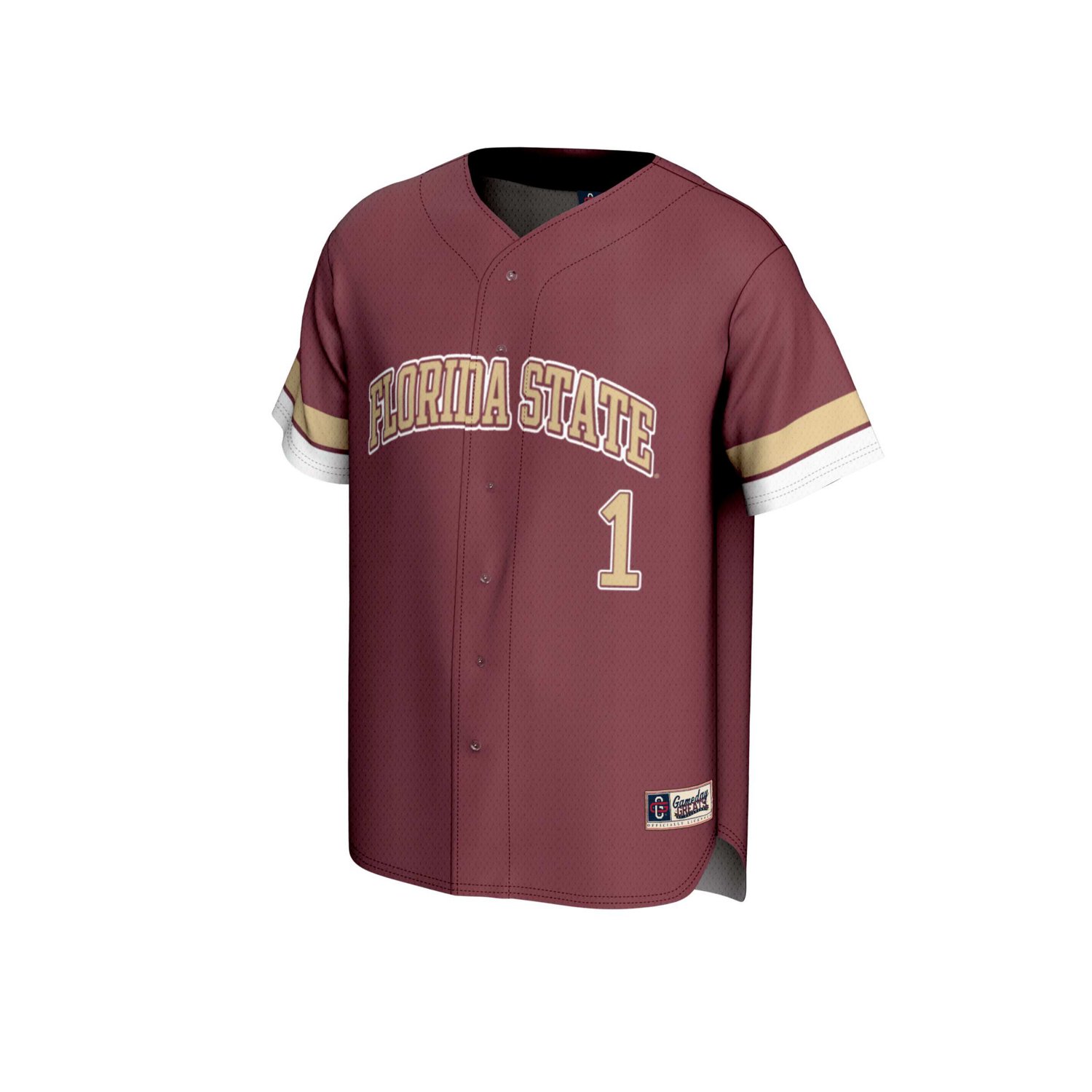 GameDay Greats 1 Florida State Seminoles Lightweight Collegiate Baseball Fashion Jersey - view number 2