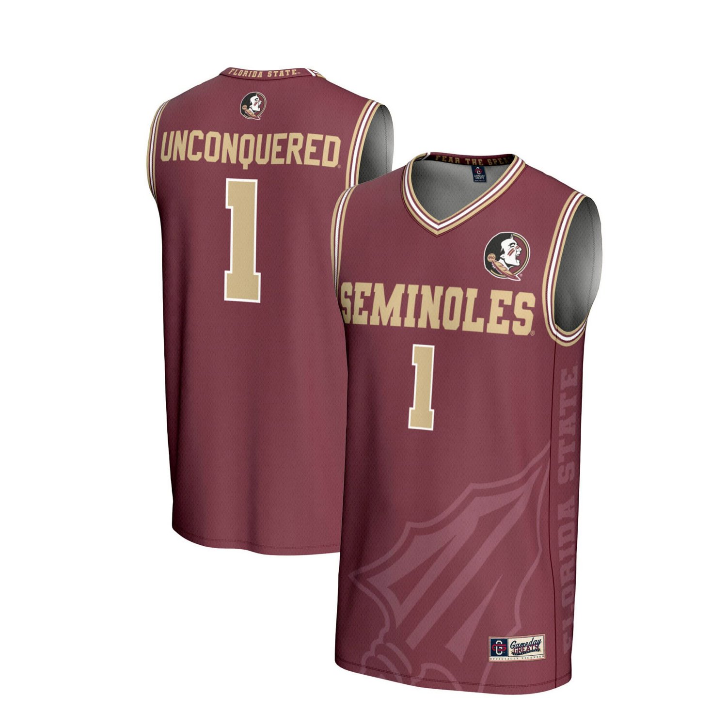 GameDay Greats 1 Florida State Seminoles Lightweight Icon Print Basketball Jersey - view number 2