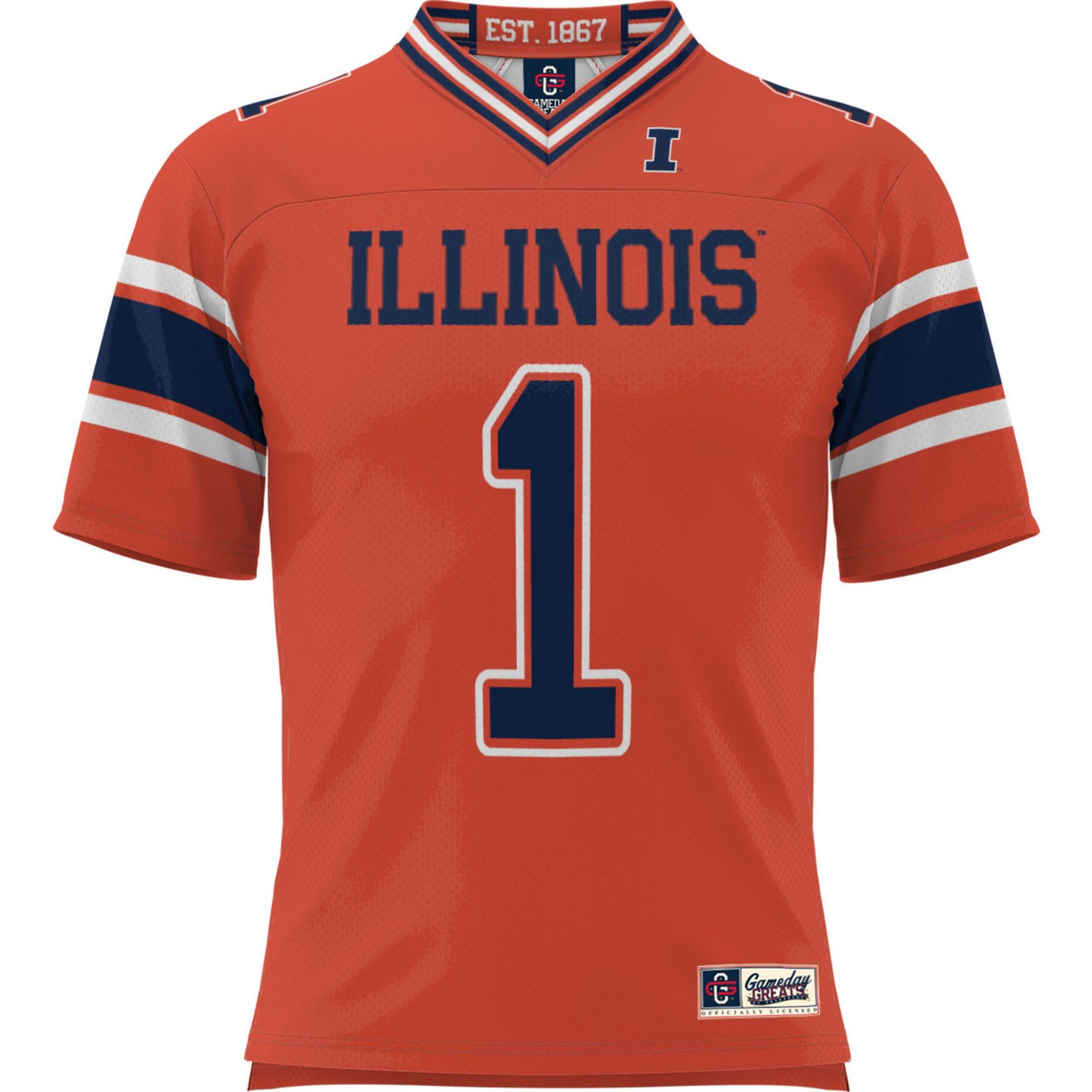 GameDay Greats 1 Illinois Fighting Illini Football Jersey - view number 2