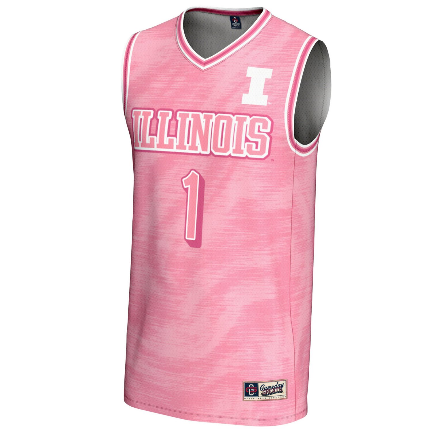GameDay Greats 1 Illinois Fighting Illini Lightweight Basketball Jersey - view number 2