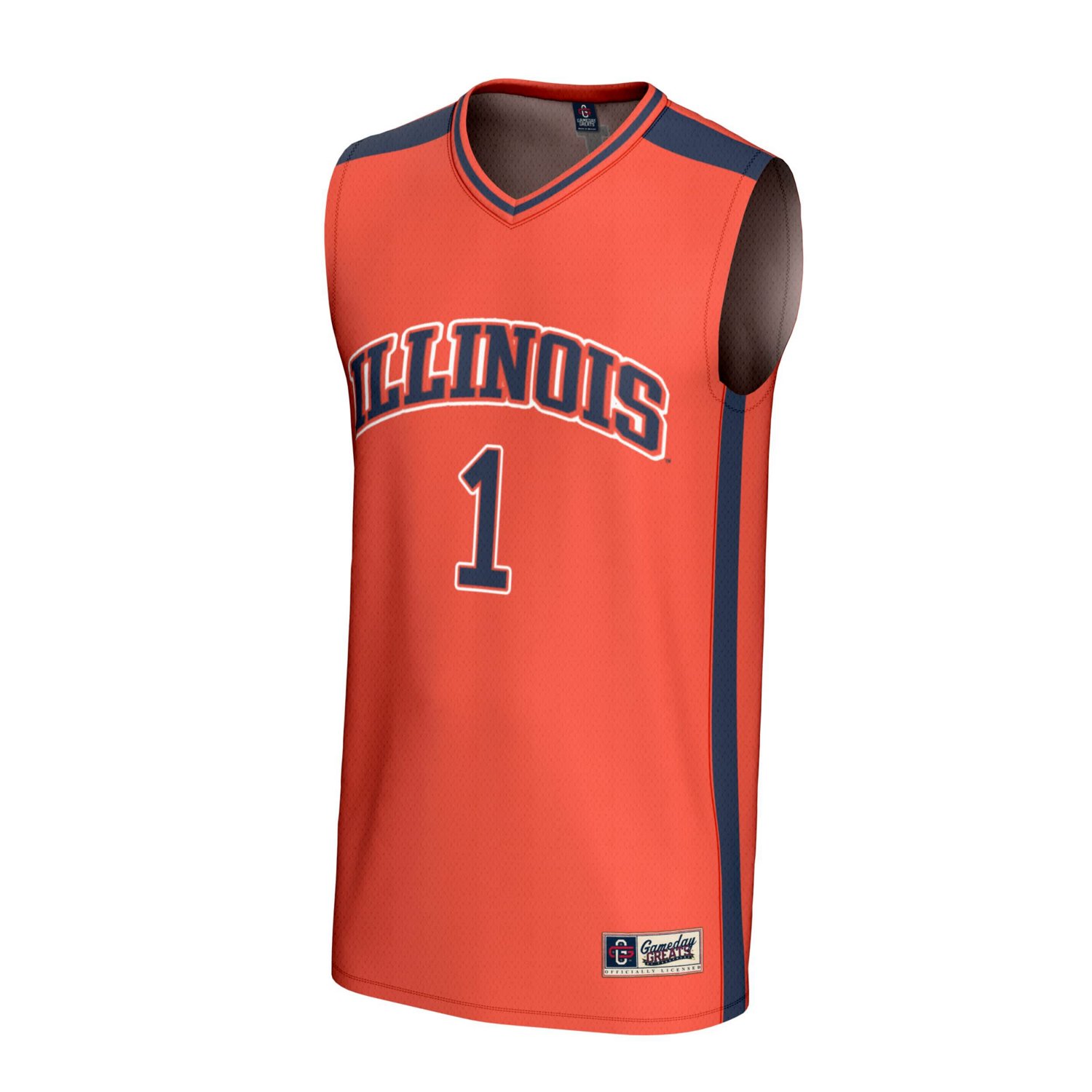GameDay Greats 1 Illinois Fighting Illini Lightweight Collegiate Basketball Fashion Jersey - view number 2