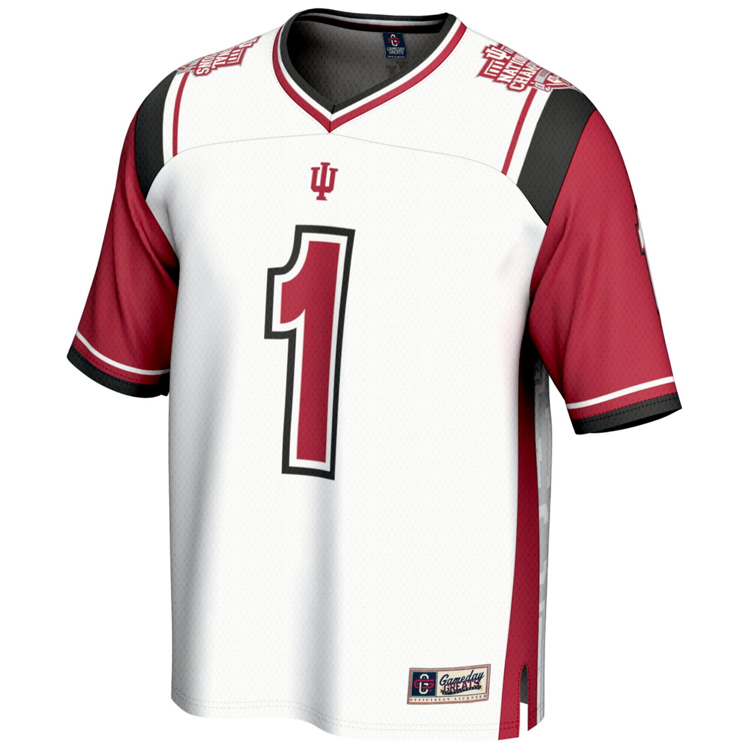 GameDay Greats 1 Indiana Hoosiers College Football Playoff 2025 National Champions Commemorative Lightweight Fashion Jersey - view number 2