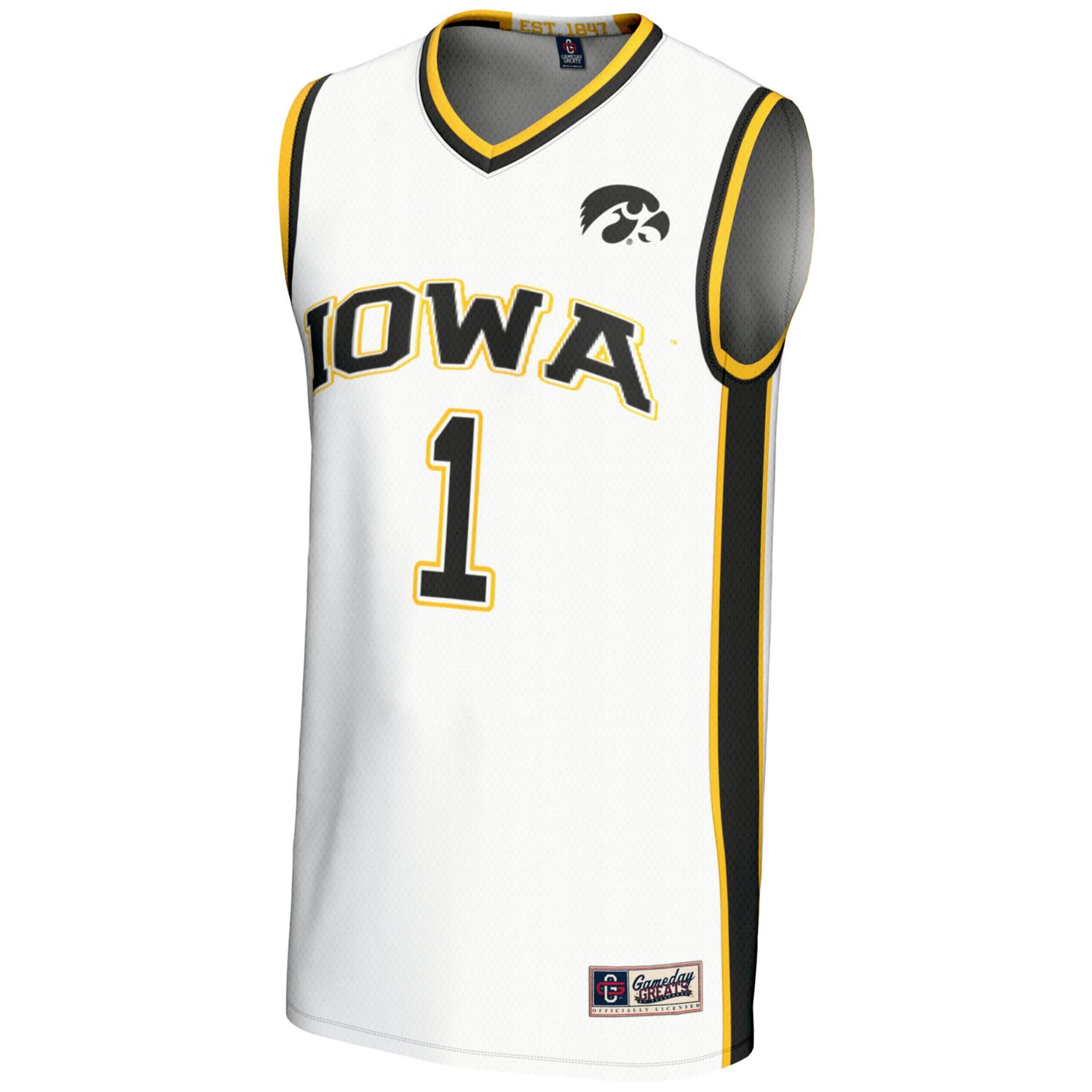 GameDay Greats 1 Iowa Hawkeyes Lightweight Basketball Jersey - view number 2