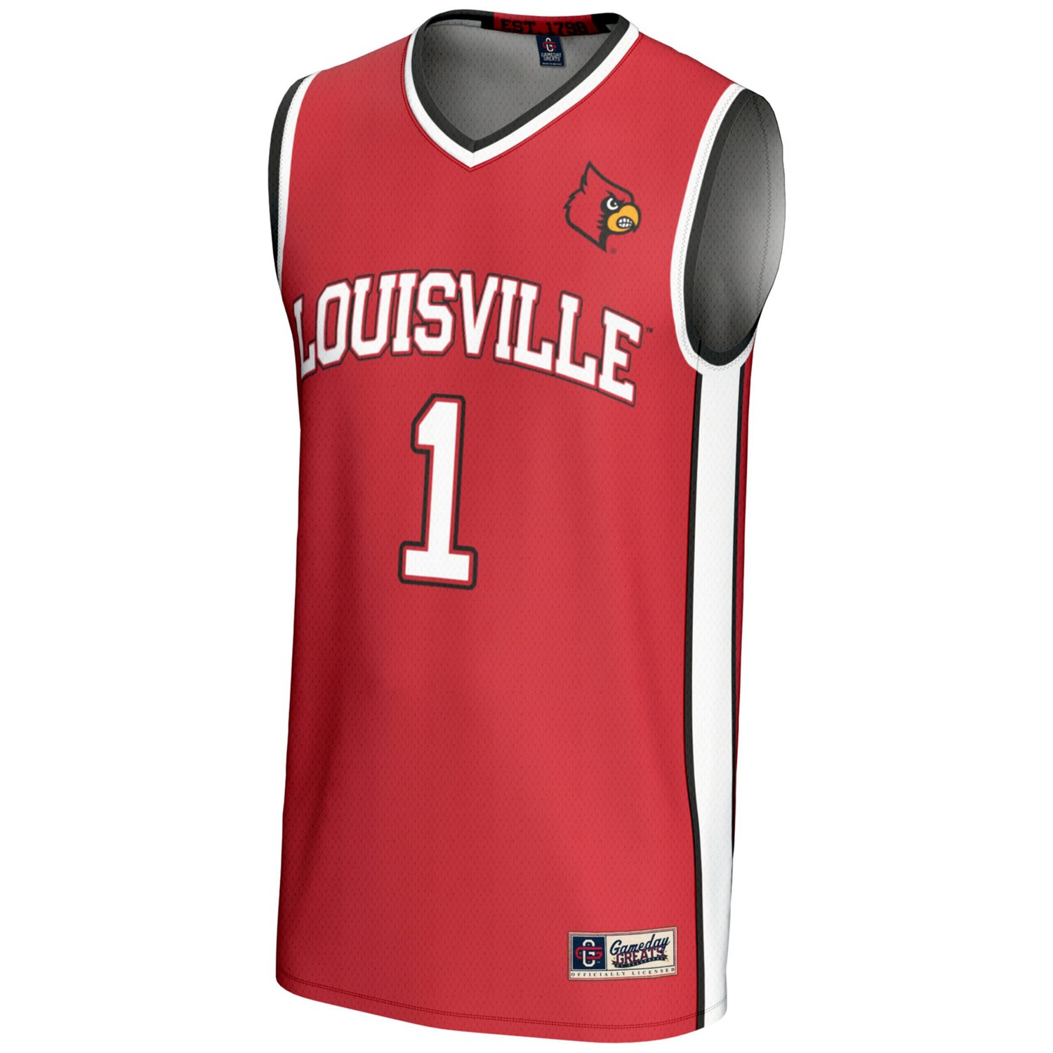 GameDay Greats 1 Louisville Cardinals Lightweight Basketball Jersey - view number 2
