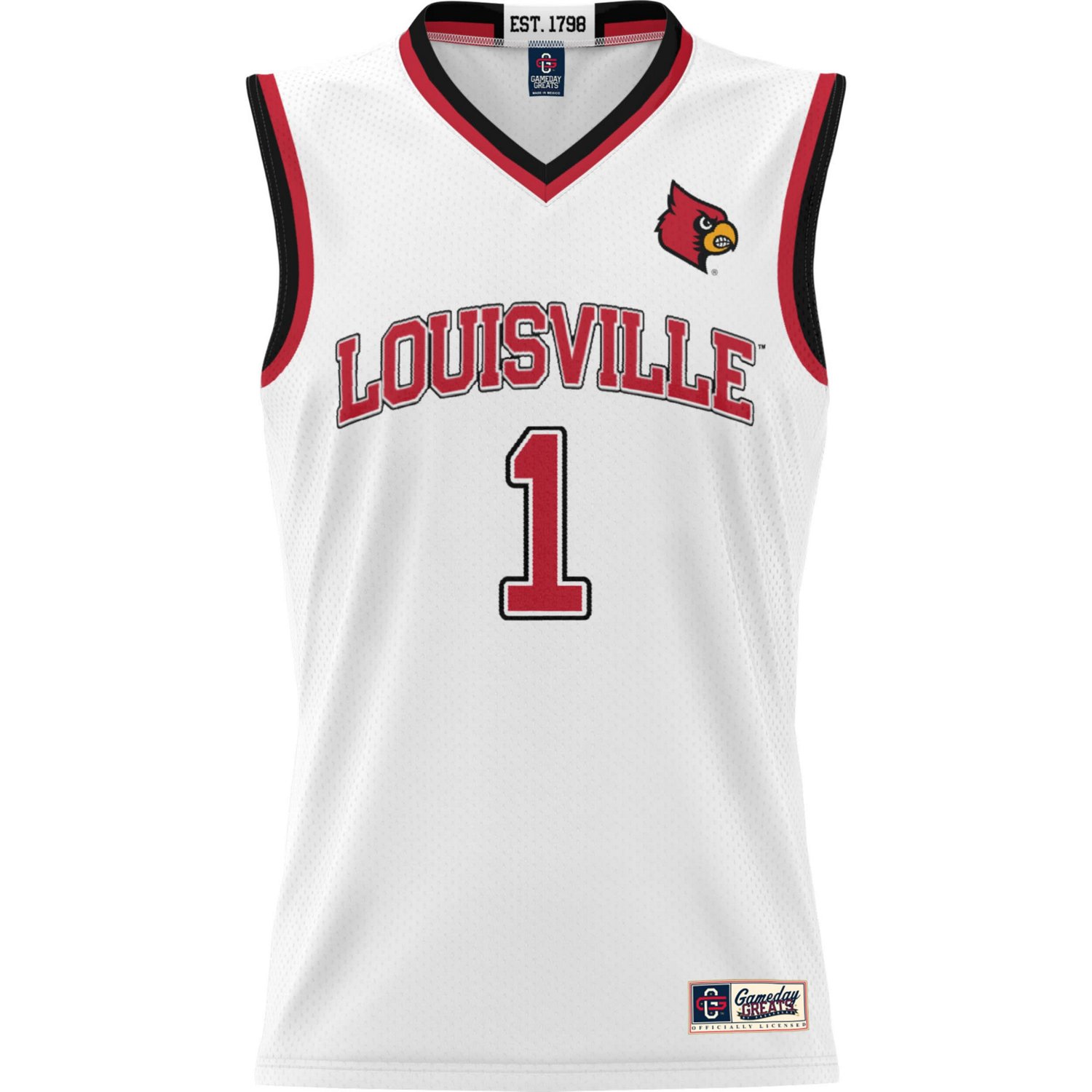 GameDay Greats 1 Louisville Cardinals Lightweight Basketball Jersey - view number 2