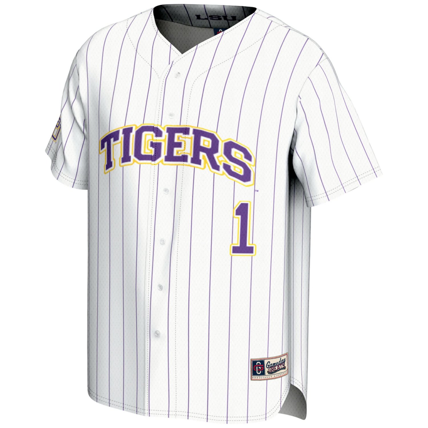 GameDay Greats 1 LSU Tigers Lightweight Baseball Jersey - view number 2