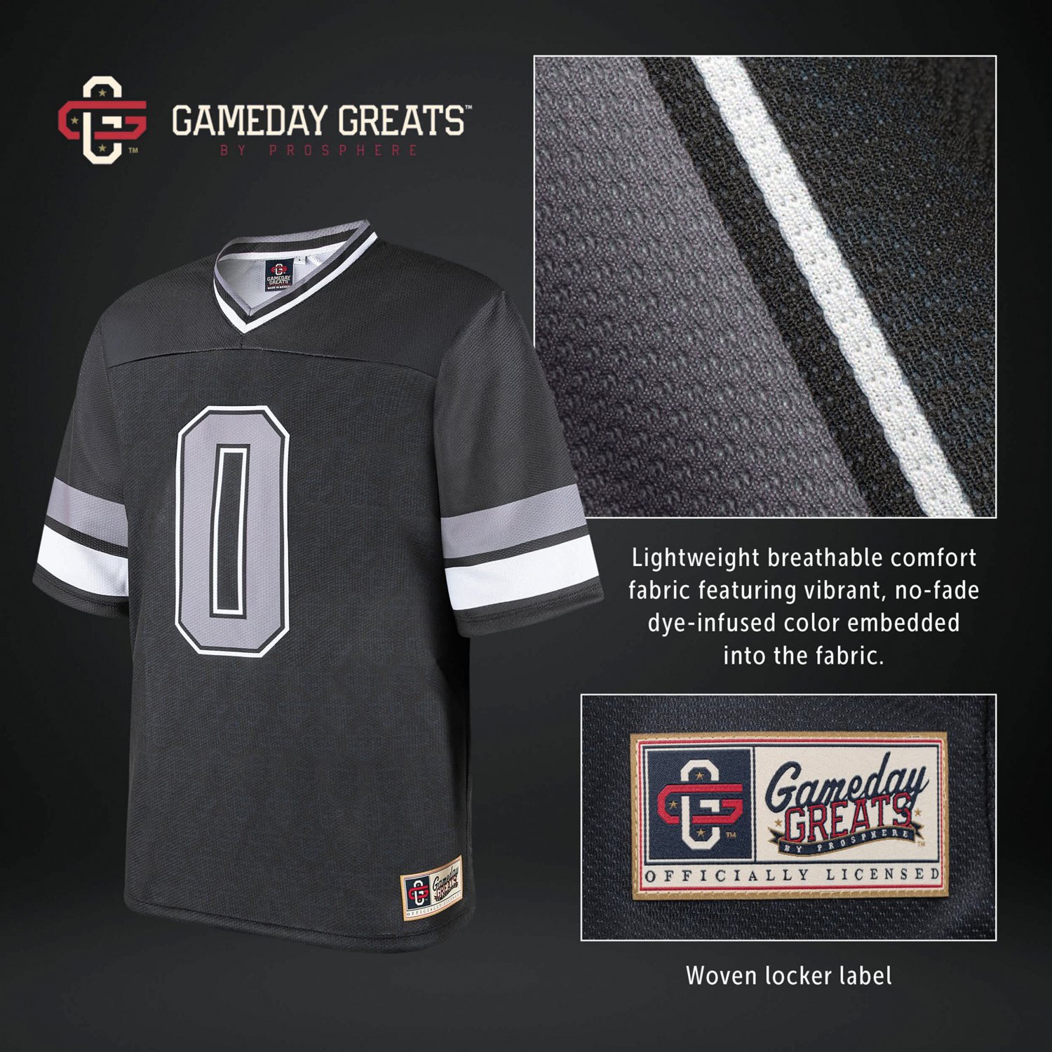 GameDay Greats 1 LSU Tigers Lightweight Baseball Jersey - view number 4