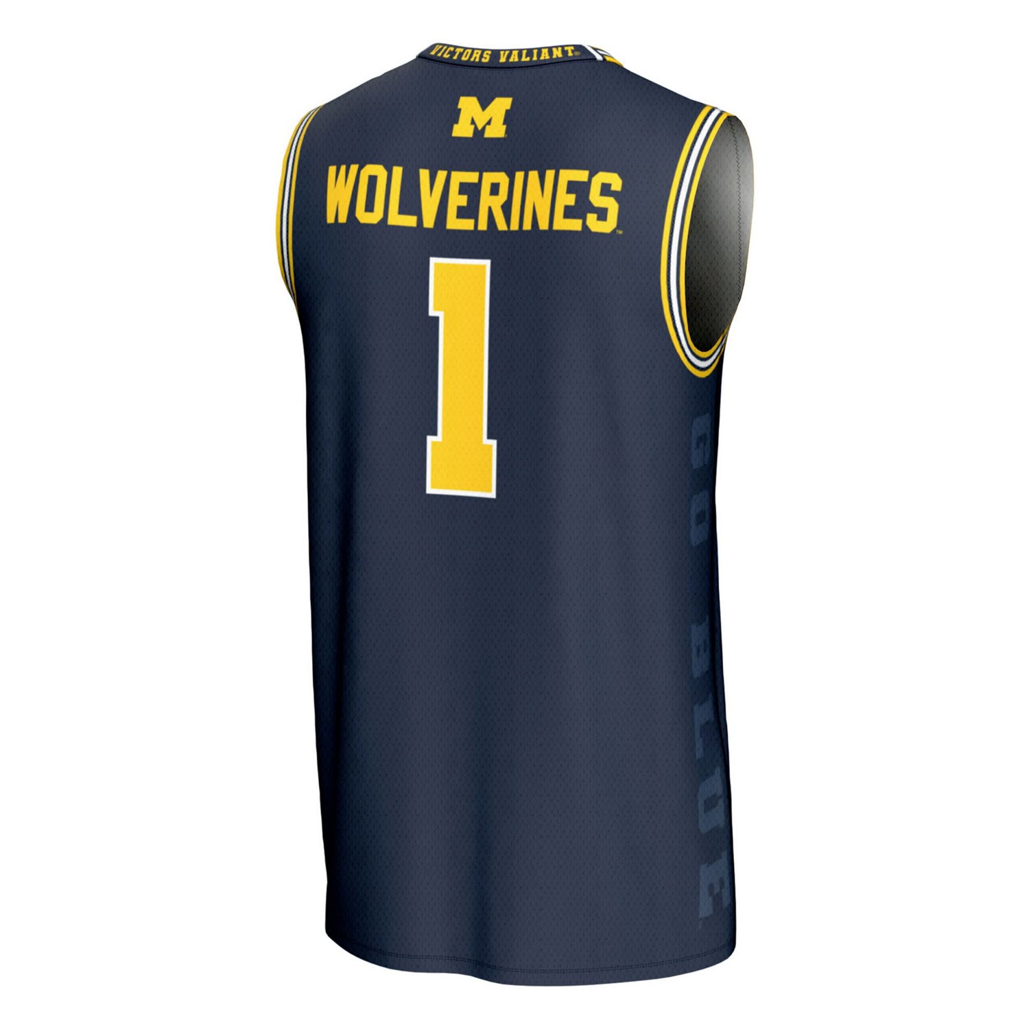 GameDay Greats 1 Michigan Wolverines Icon Print Lightweight Basketball Fashion Jersey - view number 3