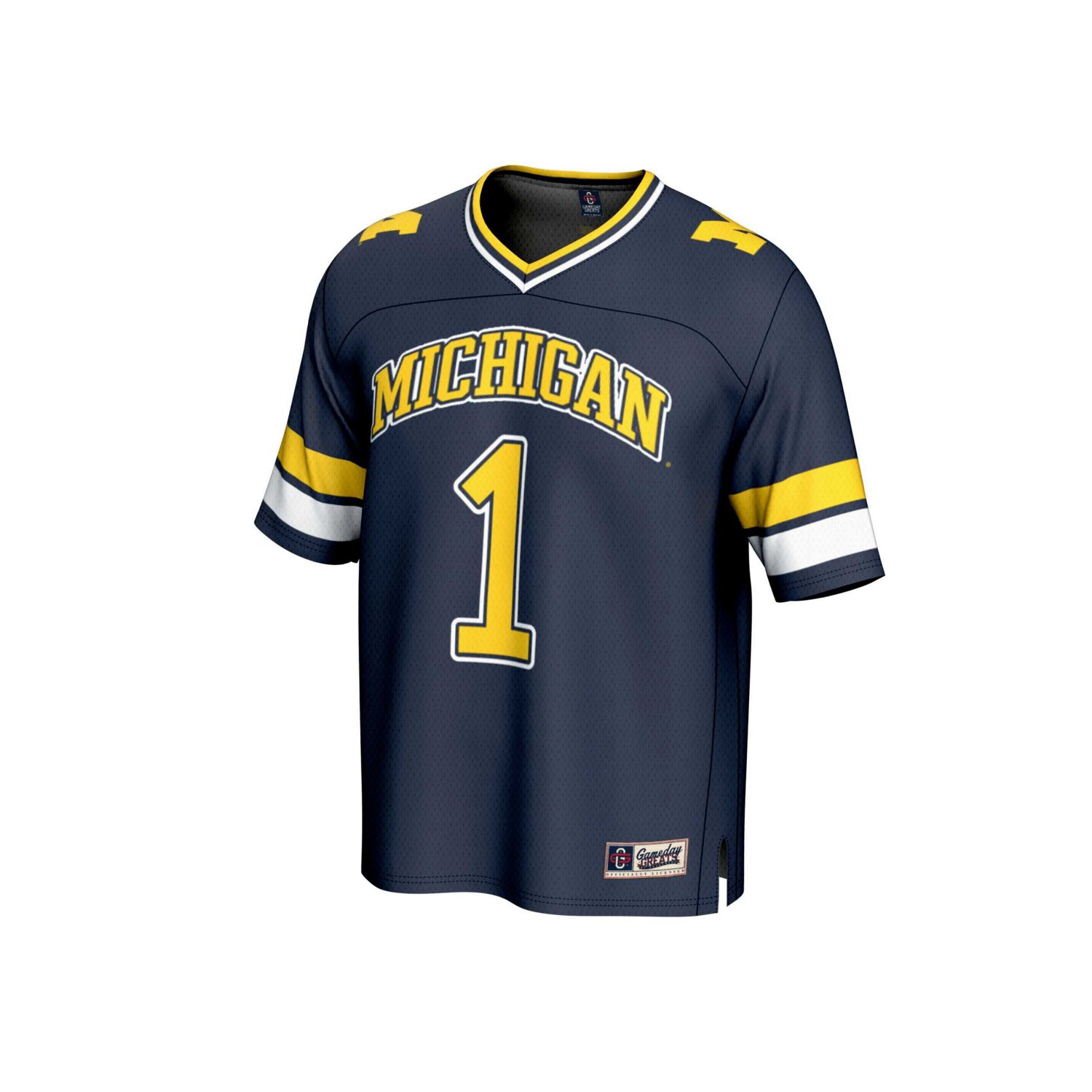 GameDay Greats 1 Michigan Wolverines Lightweight Collegiate Football Fashion Jersey - view number 2
