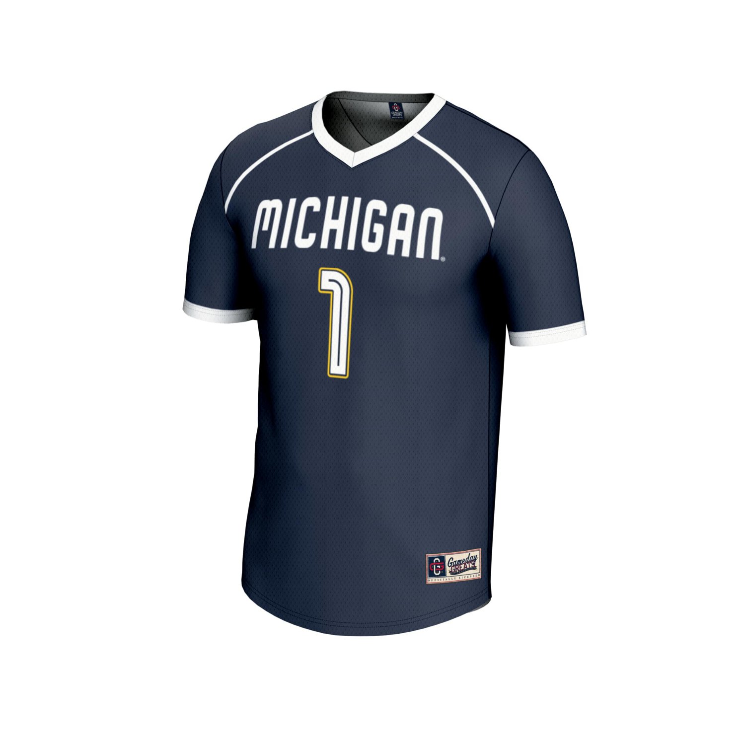 GameDay Greats 1 Michigan Wolverines Lightweight Women's Lacrosse Fashion Jersey - view number 2