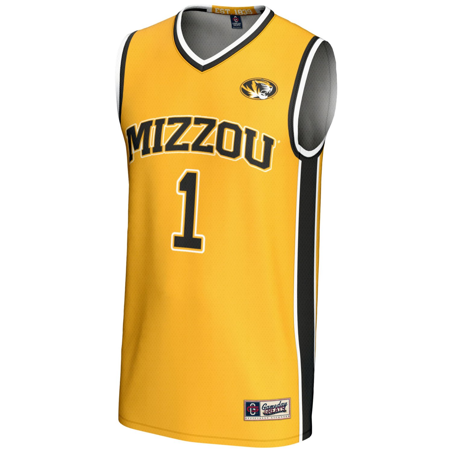 GameDay Greats 1 Missouri Tigers Lightweight Basketball Jersey                                                                   - view number 2
