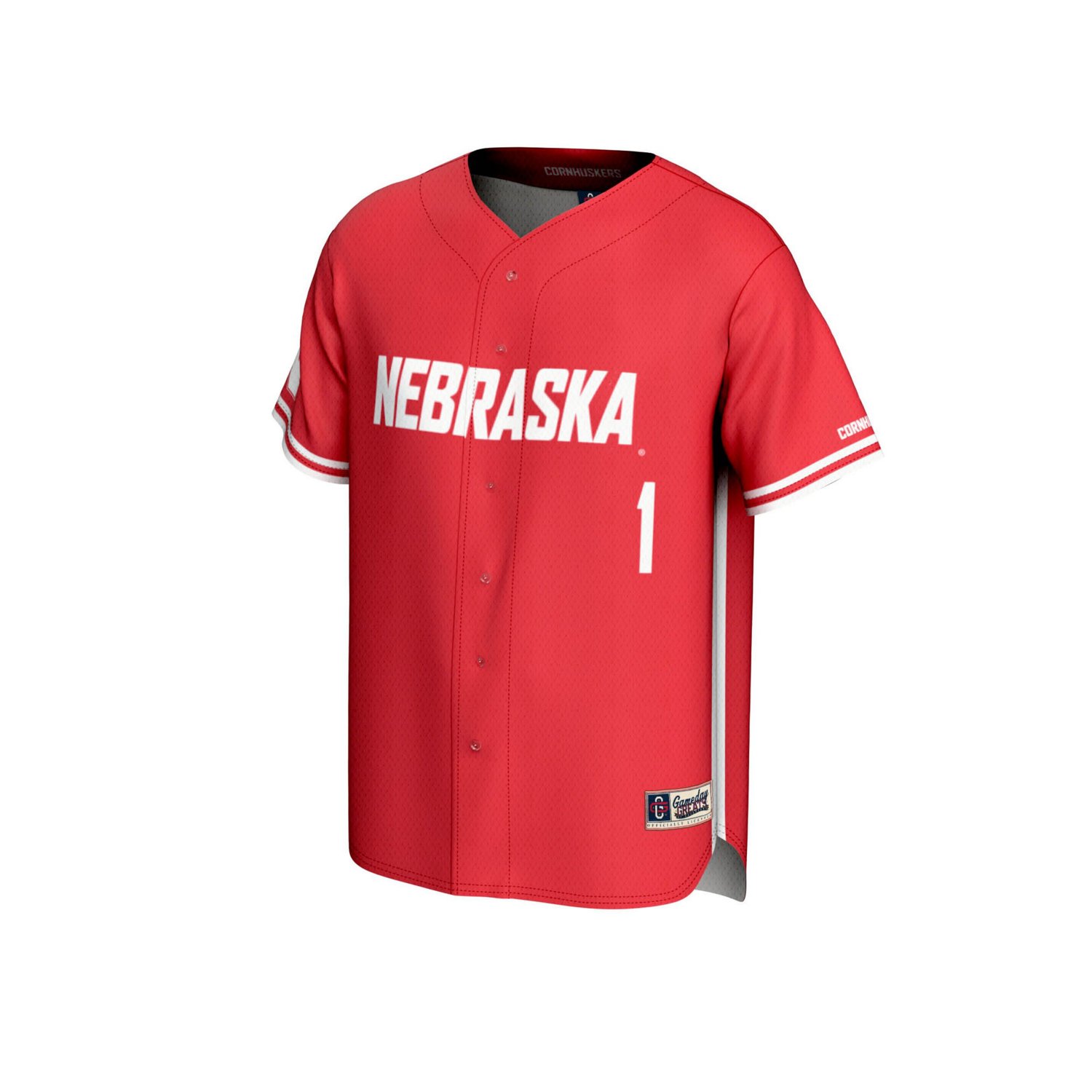 GameDay Greats 1 Nebraska Huskers Lightweight Baseball Jersey