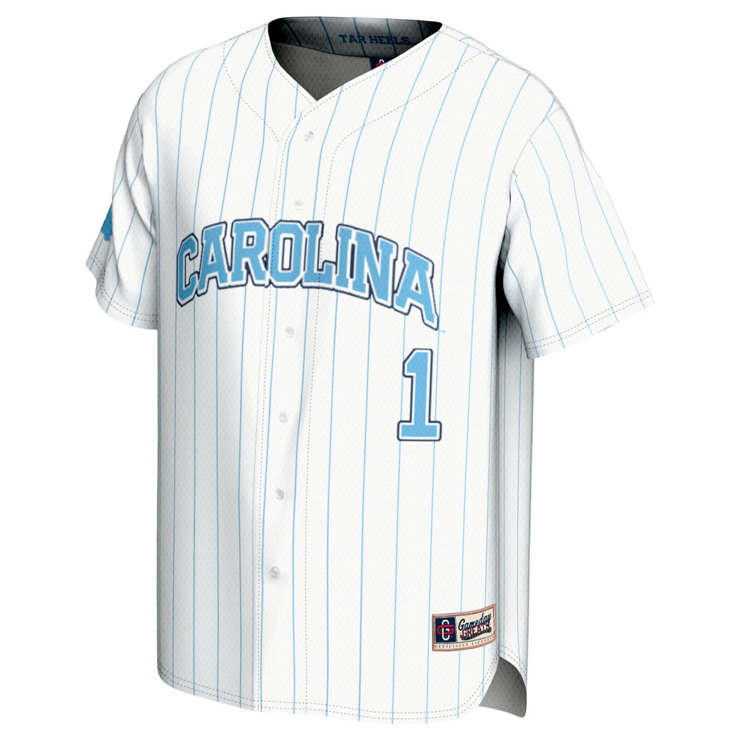 GameDay Greats 1 North Carolina Tar Heels Lightweight Baseball Fashion Jersey                                                    - view number 2