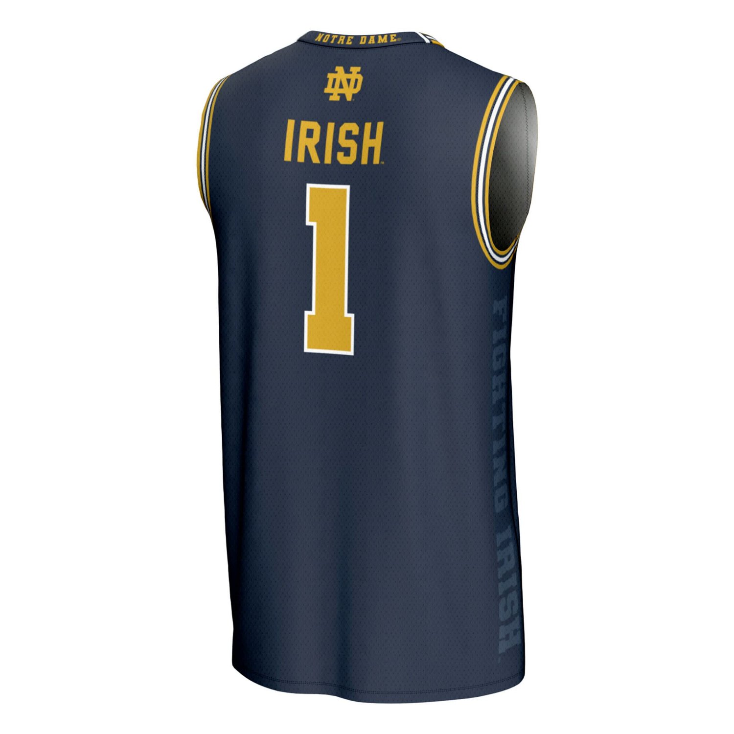 GameDay Greats 1 Notre Dame Fighting Irish Icon Print Lightweight Basketball Fashion Jersey - view number 3