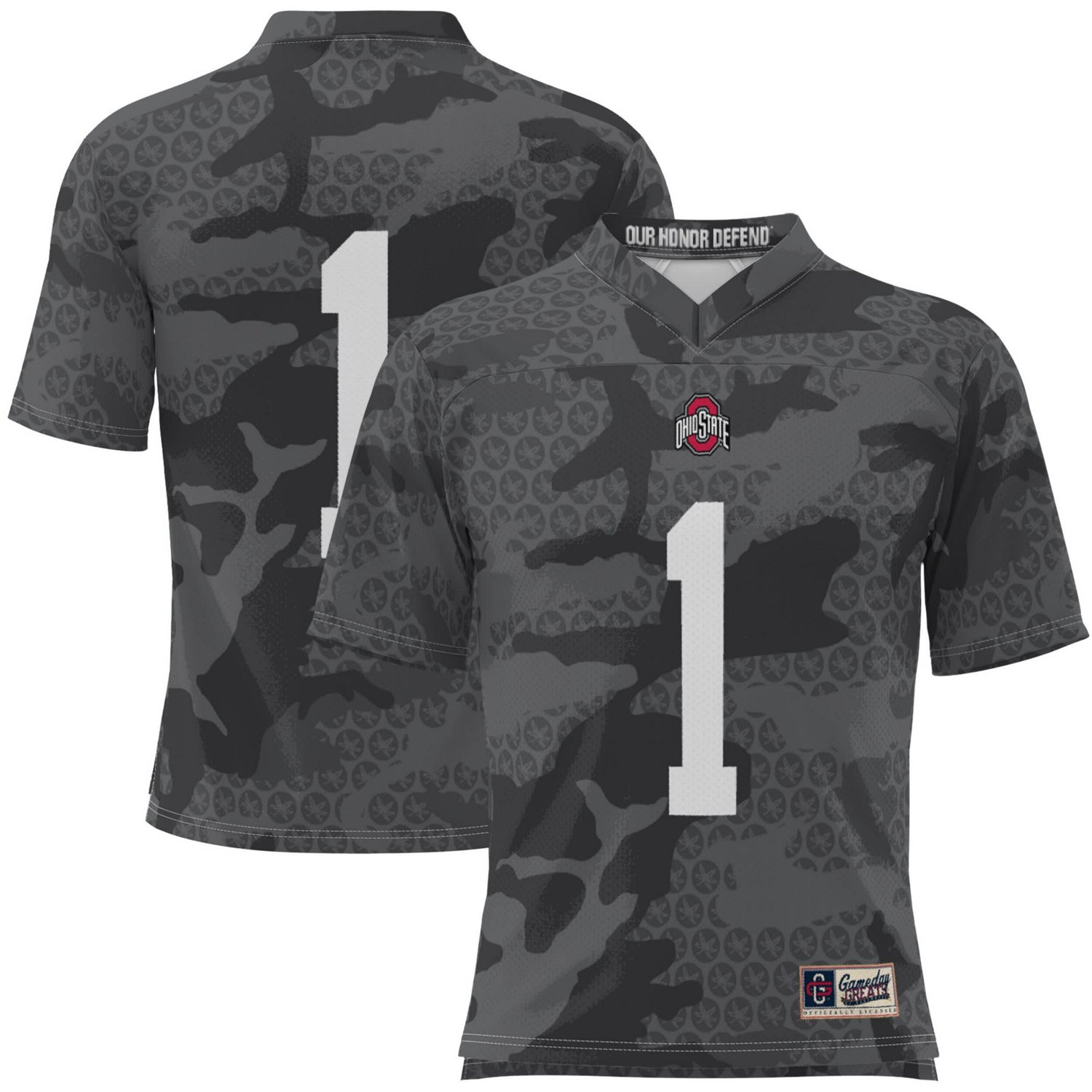 GameDay Greats 1 Ohio State Buckeyes Camo Football Jersey