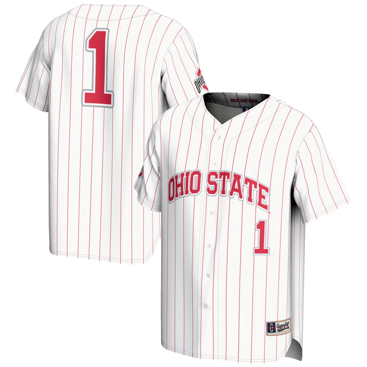 GameDay Greats 1 Ohio State Buckeyes Lightweight Baseball Jersey                                                                 - view number 1