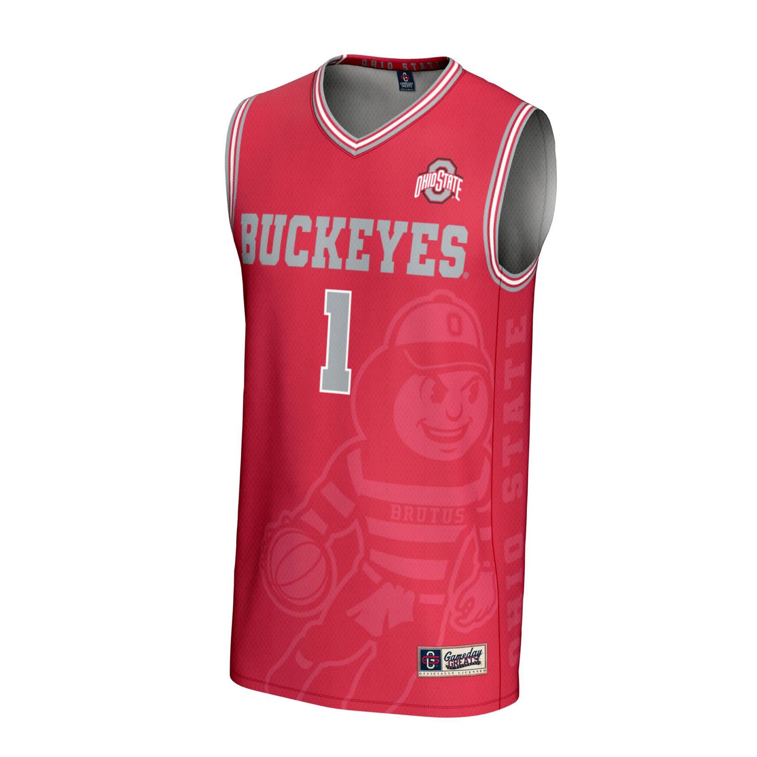 GameDay Greats 1 Ohio State Buckeyes Lightweight Icon Print Basketball Jersey - view number 2