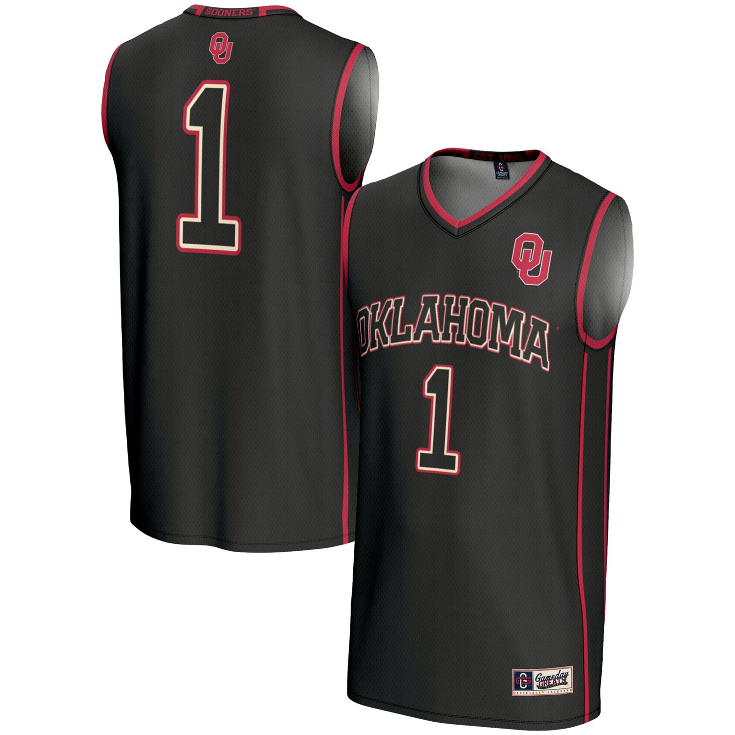 GameDay Greats 1 Oklahoma Sooners Lightweight Basketball Jersey
