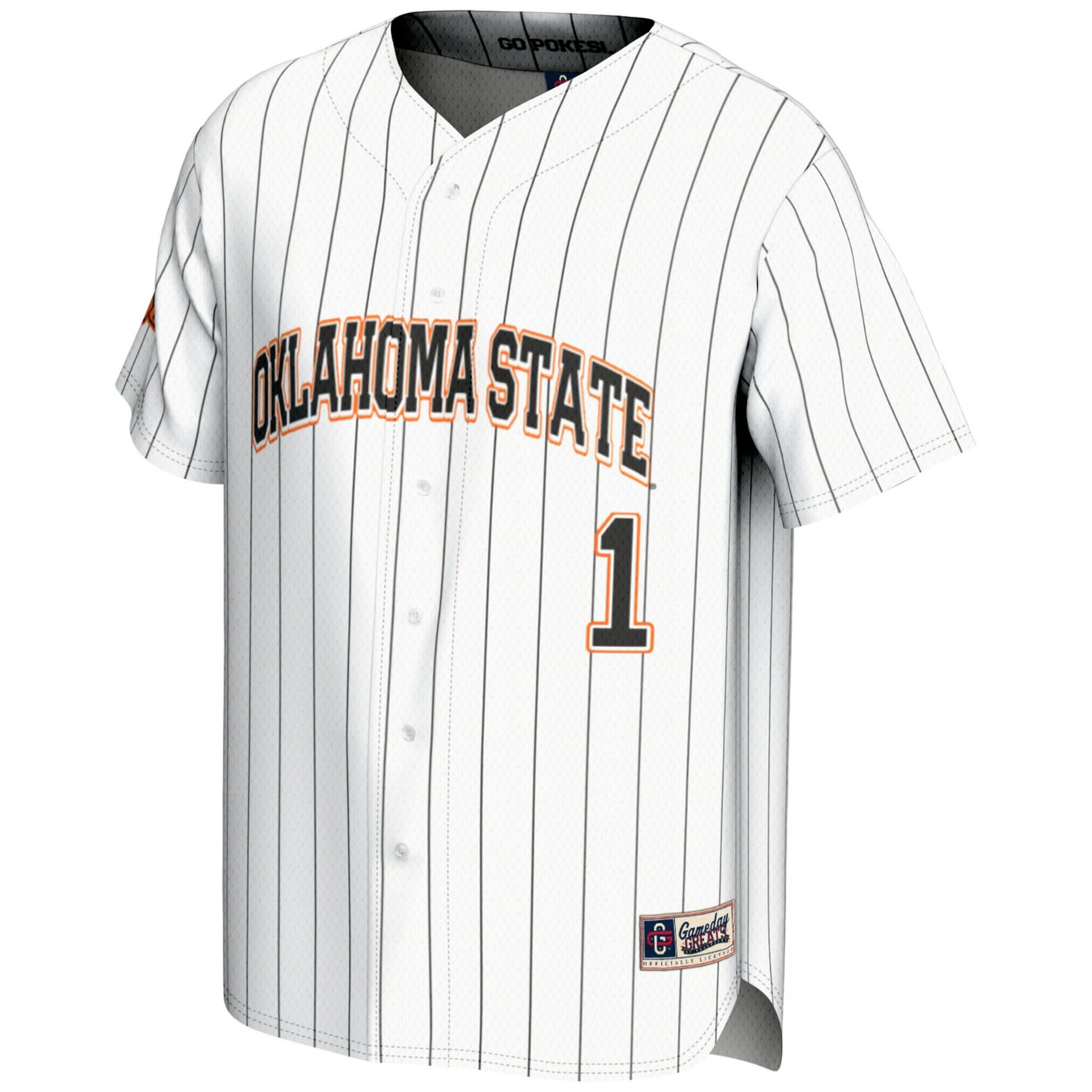 GameDay Greats 1 Oklahoma State Cowboys Lightweight Baseball Fashion Jersey                                                      - view number 2