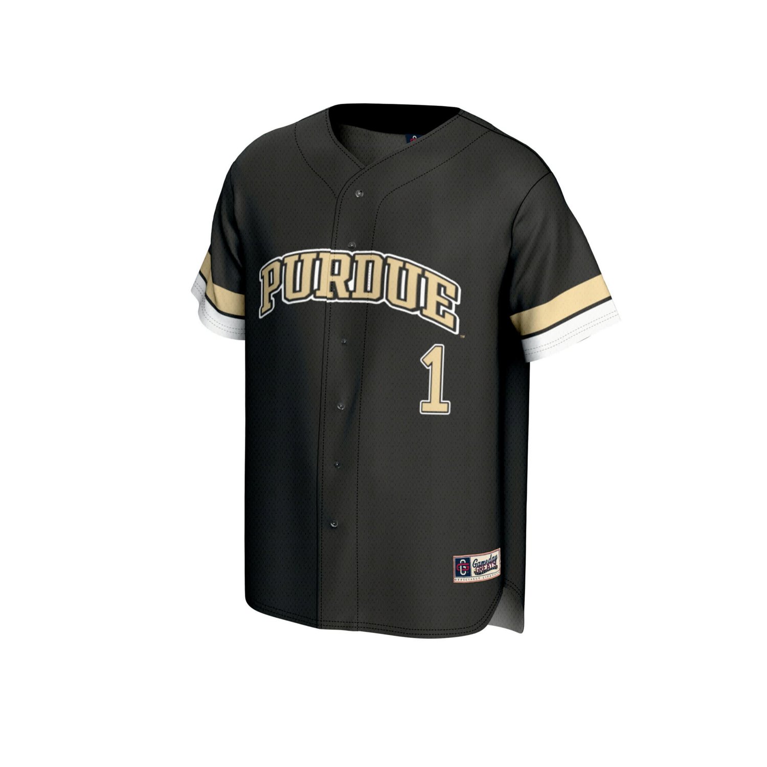 GameDay Greats 1 Purdue Boilermakers Lightweight Collegiate Baseball Fashion Jersey - view number 2