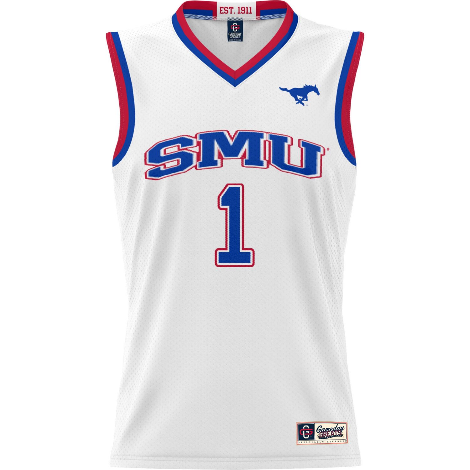GameDay Greats 1 SMU Mustangs Lightweight Basketball Jersey - view number 2