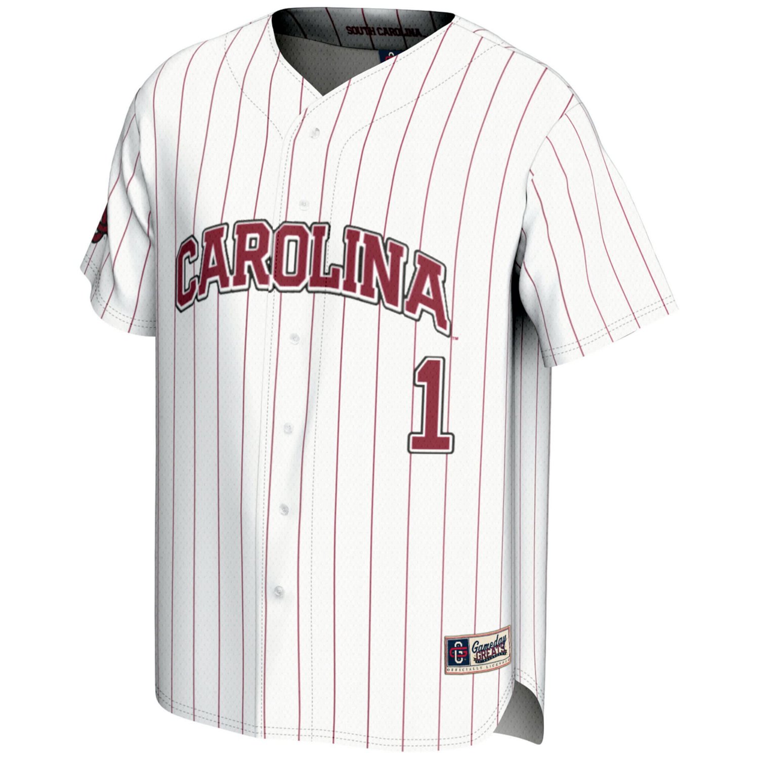 GameDay Greats 1 South Carolina Gamecocks Lightweight Baseball Fashion Jersey                                                    - view number 2