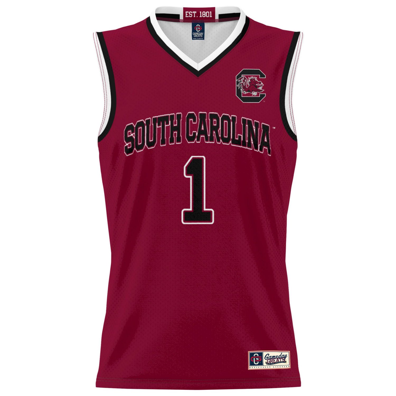 GameDay Greats 1 South Carolina Gamecocks Lightweight Basketball Fashion Jersey - view number 2
