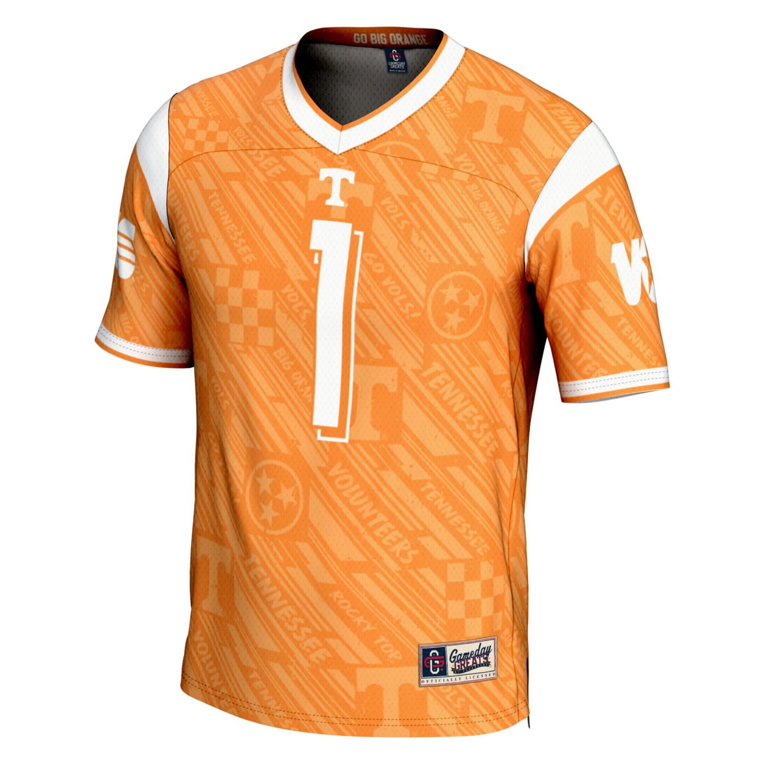 GameDay Greats 1 Tennessee Tennessee Volunteers Highlight Print Football Fashion Jersey Academy