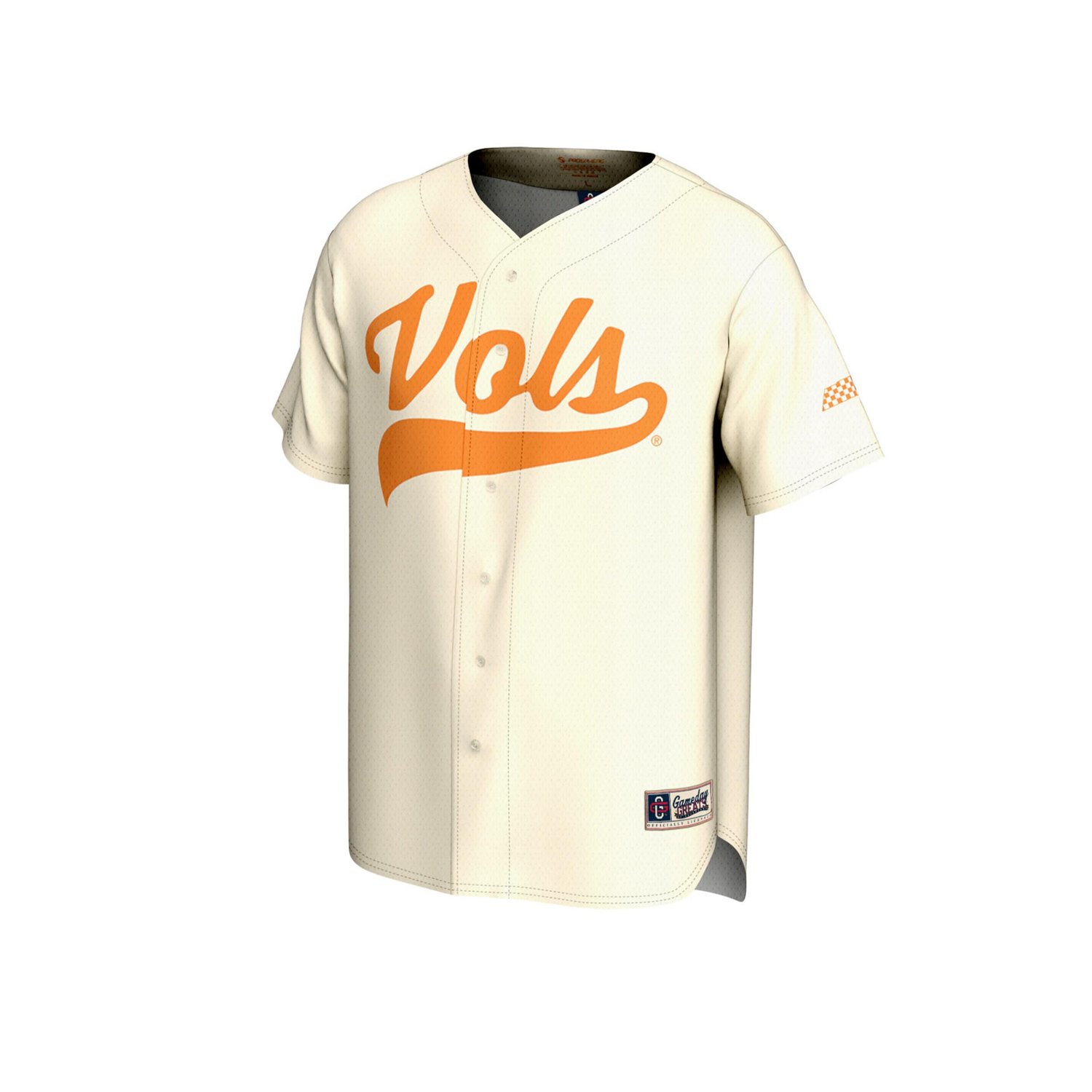 GameDay Greats 1 Tennessee Tennessee Volunteers Lightweight Baseball Fashion Jersey - view number 2