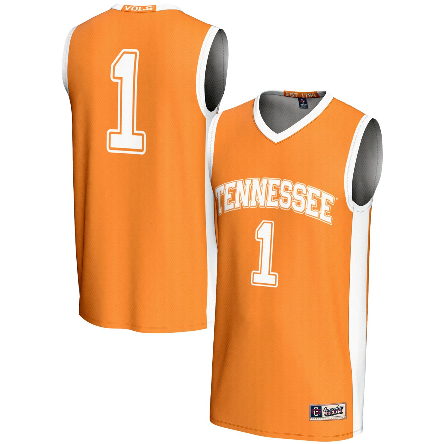 GameDay Greats 1 Tennessee Tennessee Volunteers Lightweight Basketball Jersey