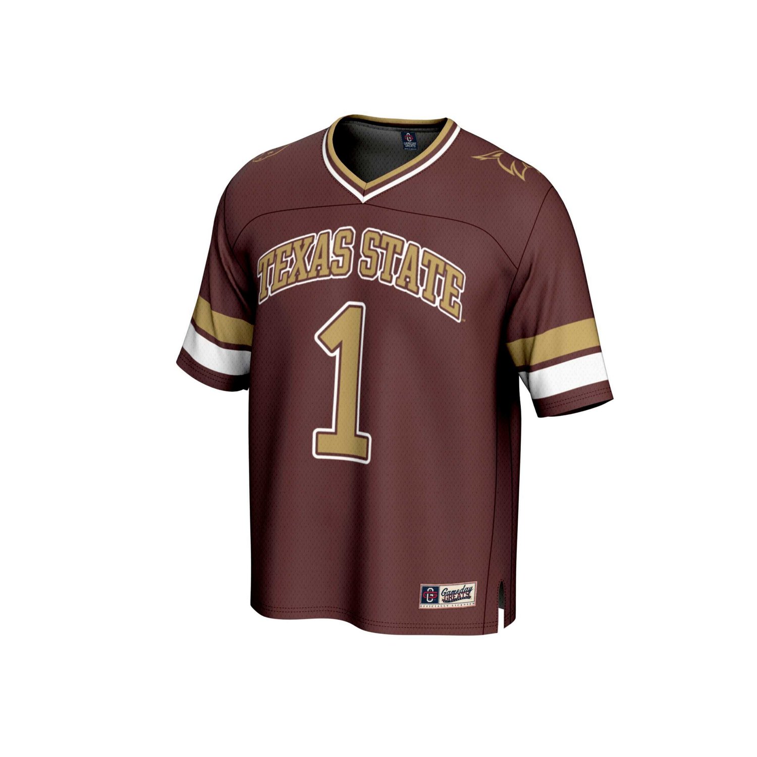 GameDay Greats 1 Texas State Bobcats Lightweight Collegiate Football Fashion Jersey - view number 2