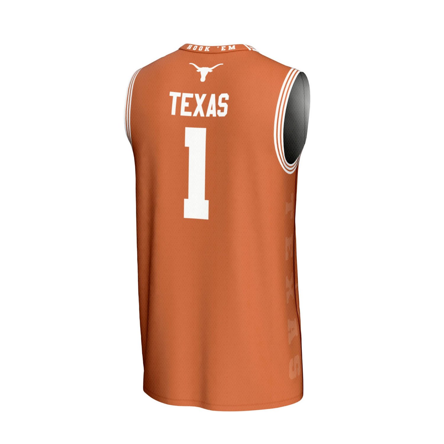GameDay Greats 1 Texas Texas Longhorns Lightweight Icon Print Basketball Jersey - view number 3