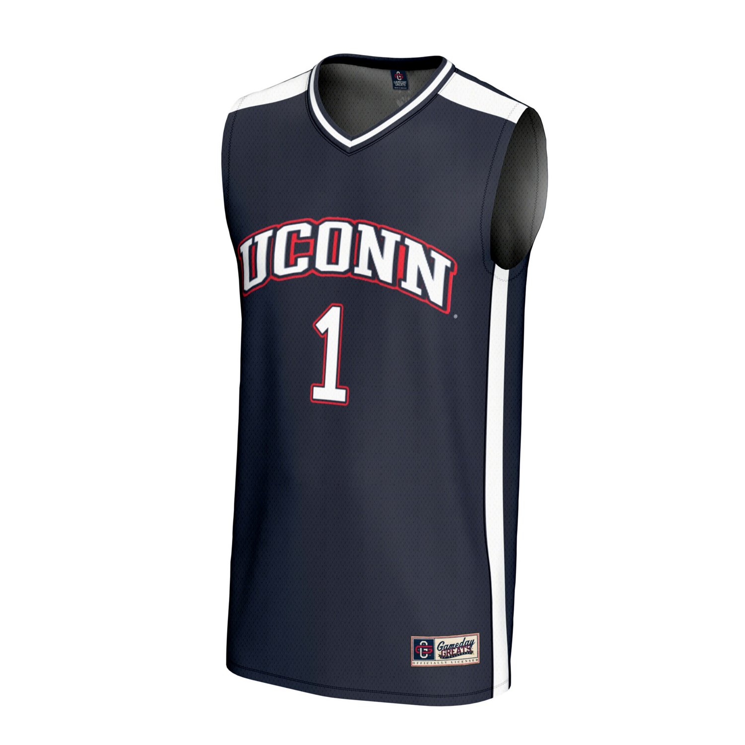 GameDay Greats 1 UConn Huskies Lightweight Collegiate Basketball Fashion Jersey - view number 2