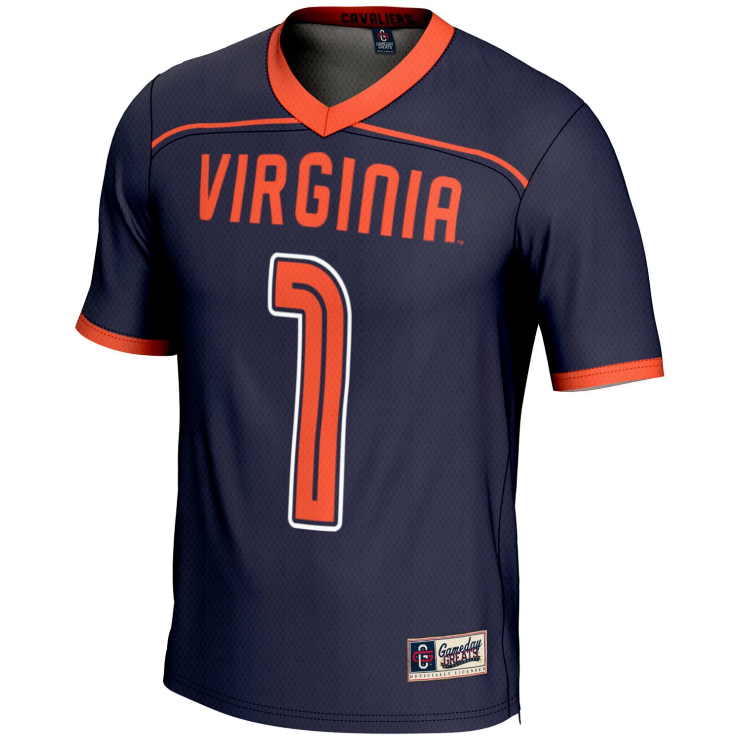 GameDay Greats 1 Virginia Cavaliers Men's Lacrosse Lightweight Fashion Jersey - view number 2