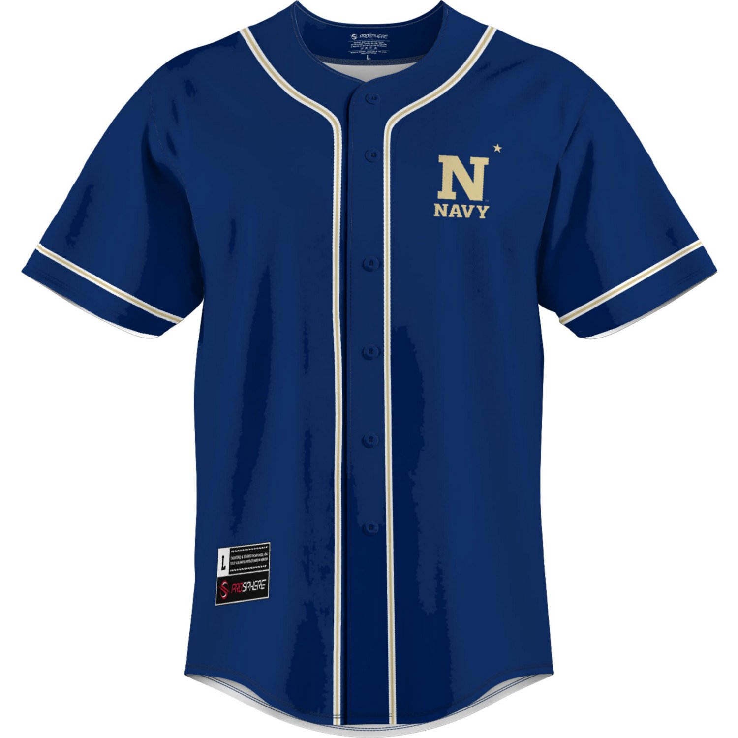 GameDay Greats Navy Midshipmen Lightweight Baseball Jersey - view number 2