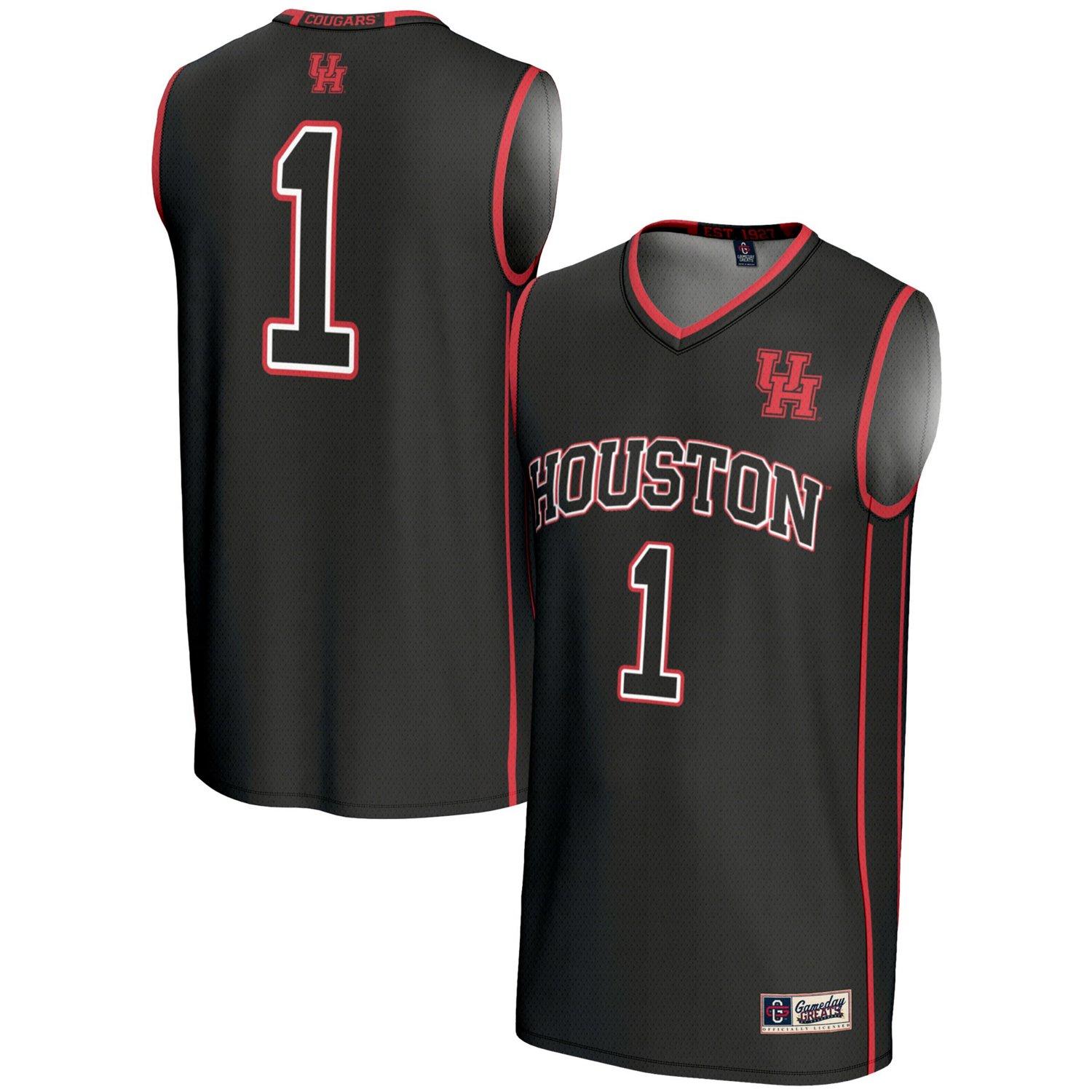 GameDay Greats Youth #1 Houston Cougars Lightweight Basketball Jersey - view number 1
