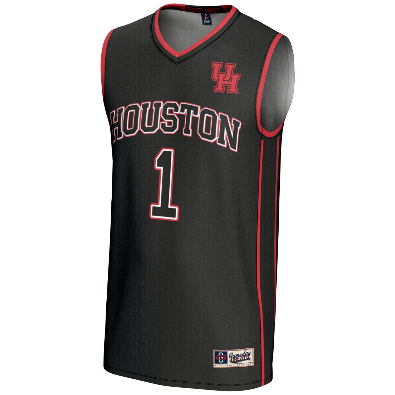 GameDay Greats Youth #1 Houston Cougars Lightweight Basketball Jersey - view number 2