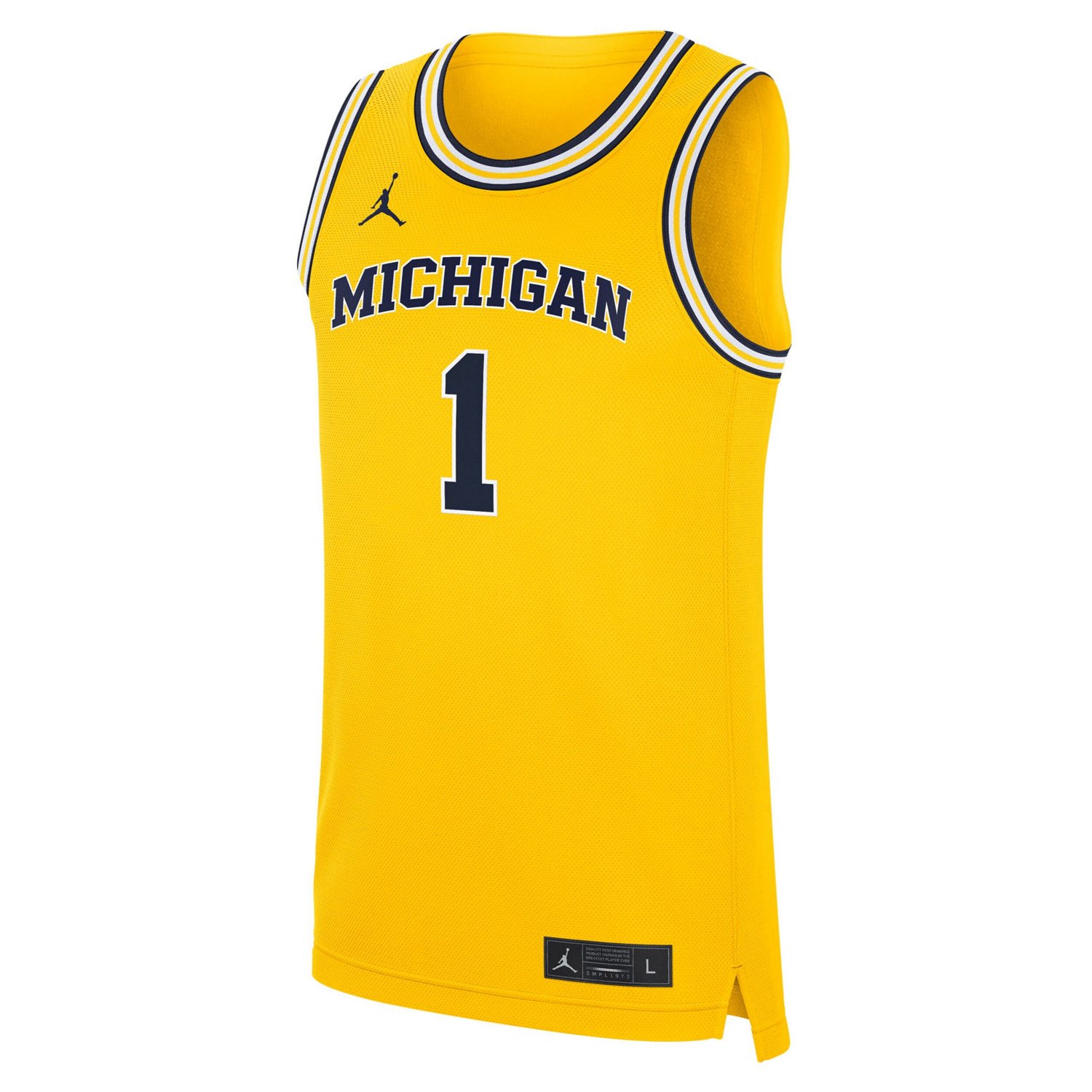 Jordan Brand 1 Michigan Wolverines Alternate Replica Jersey - view number 2