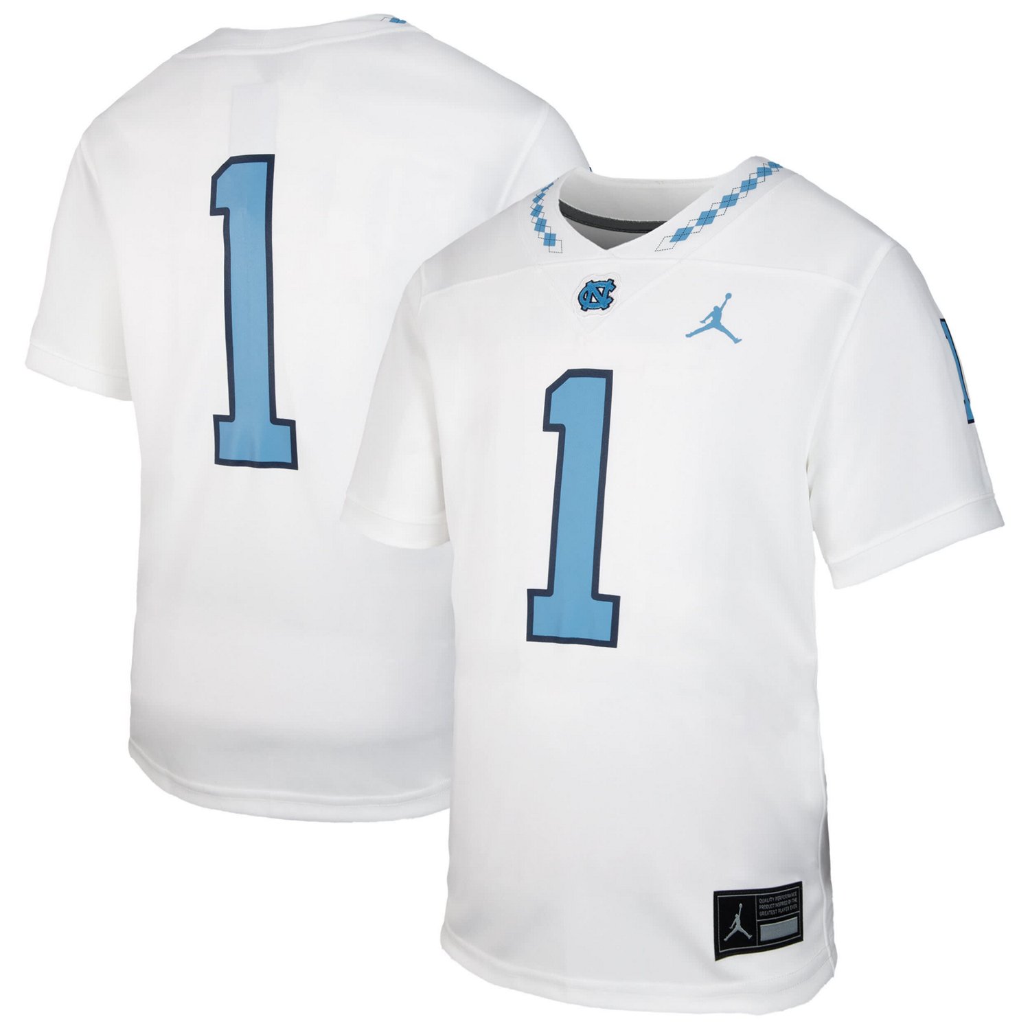 Jordan Brand 1 North Carolina Tar Heels Untouchable Replica Game Jersey