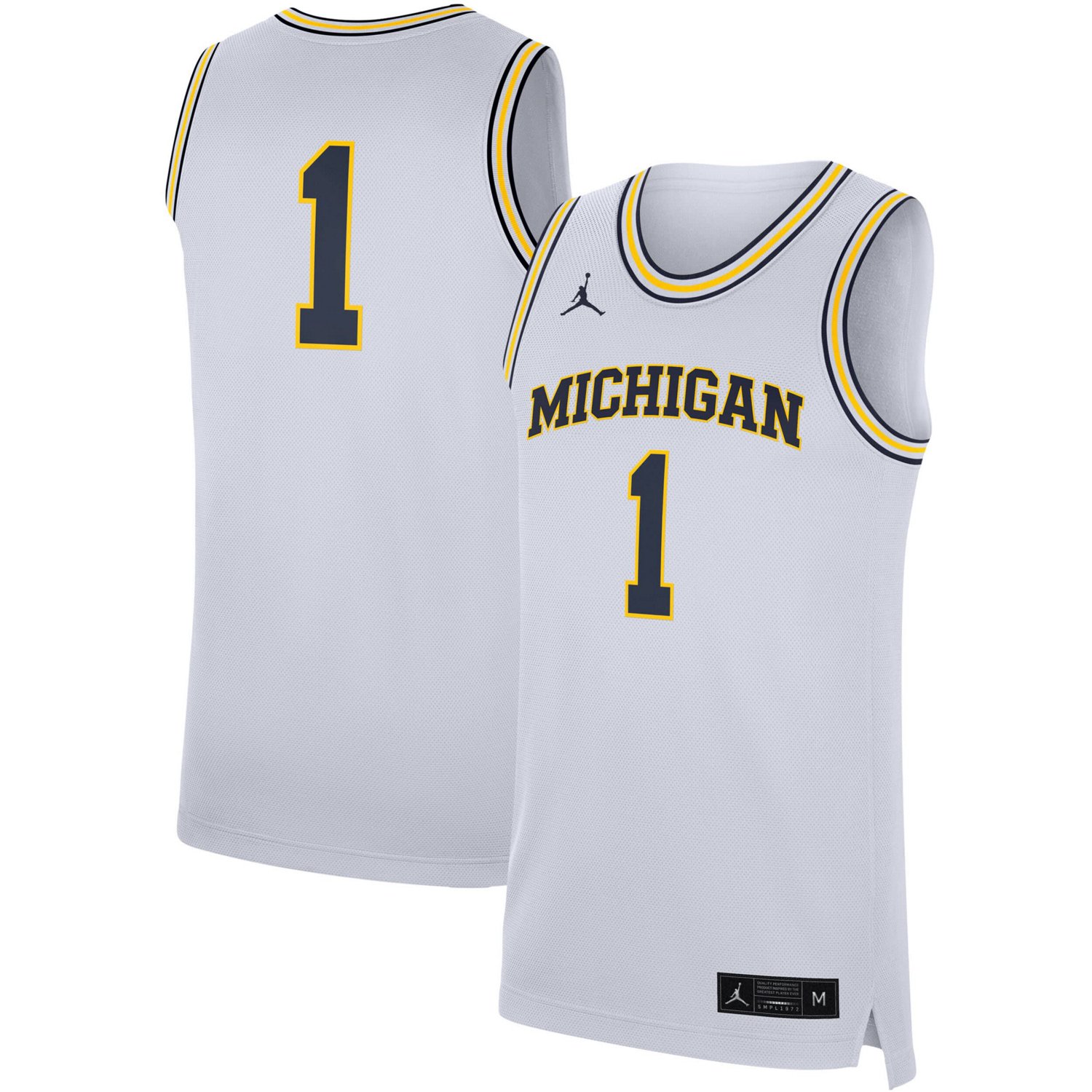 Jordan Brand Michigan Wolverines Replica Jersey                                                                                  - view number 1 selected