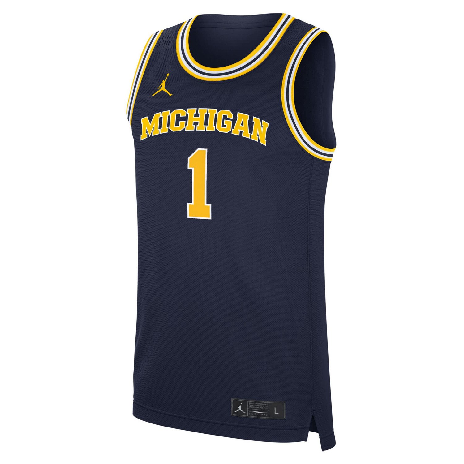 Jordan Brand Michigan Wolverines Road Replica Basketball Jersey - view number 2